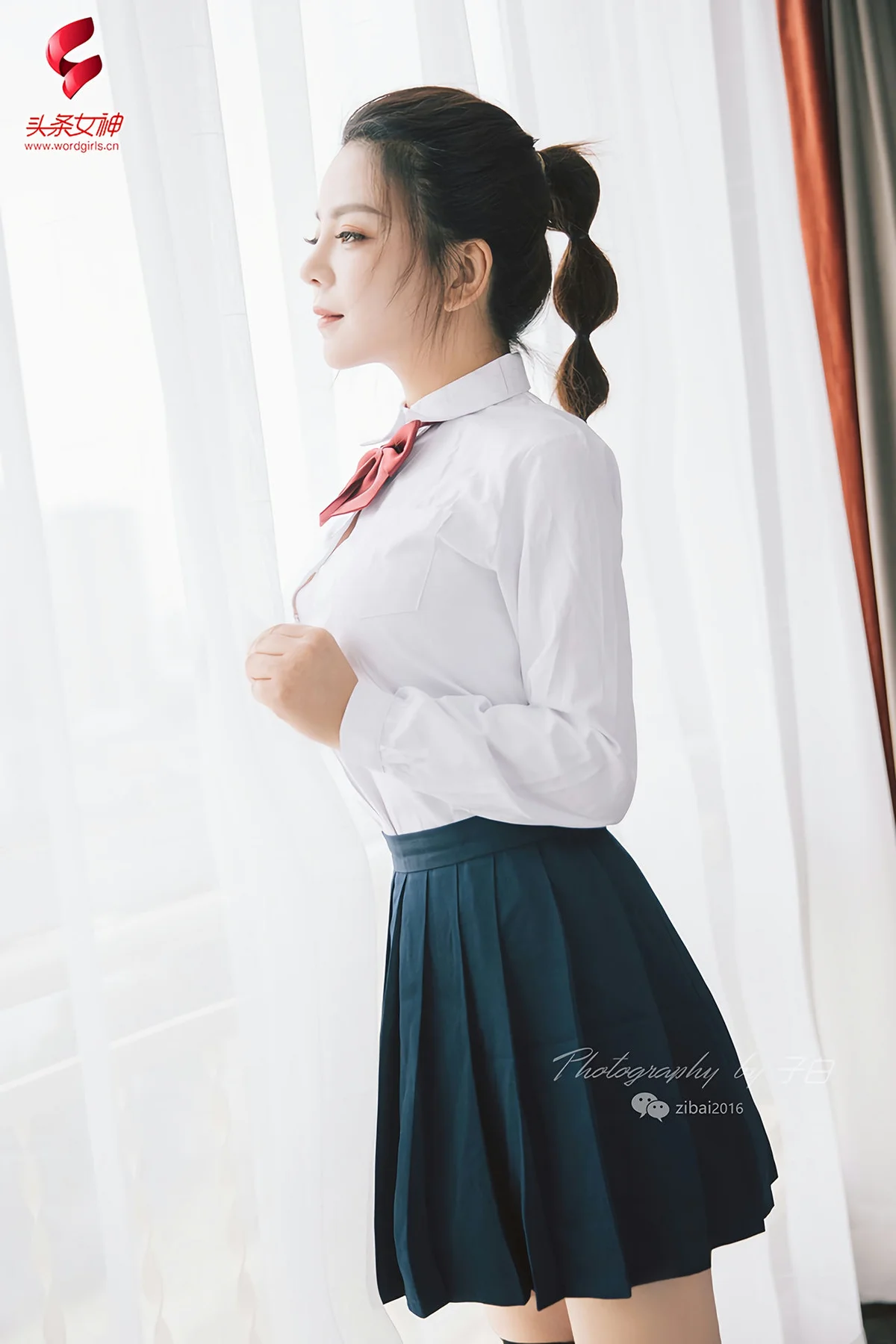 Goddes 头条女神 No.750 雨墨 校园制服 - 3