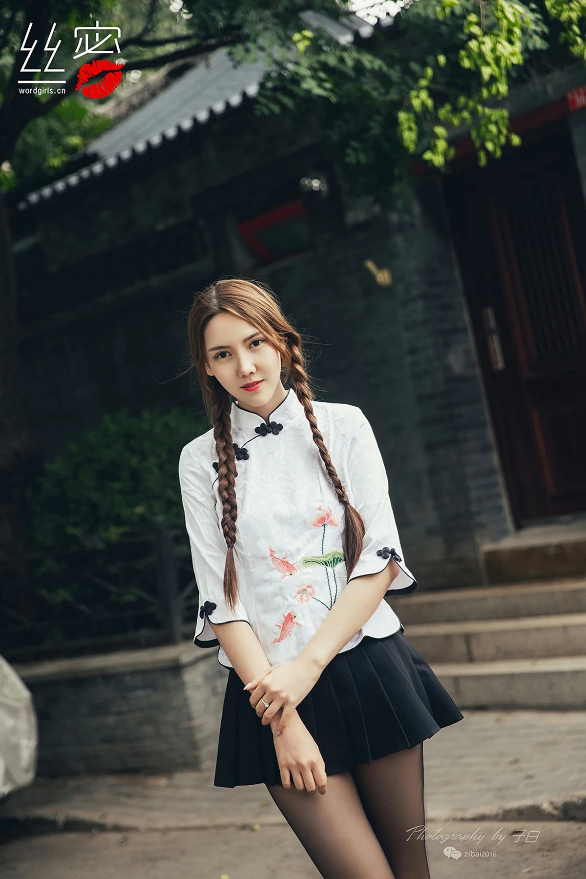 Goddes 头条女神 No.759 莎伦 胡同里的黑丝小妞马尾少女 - 6