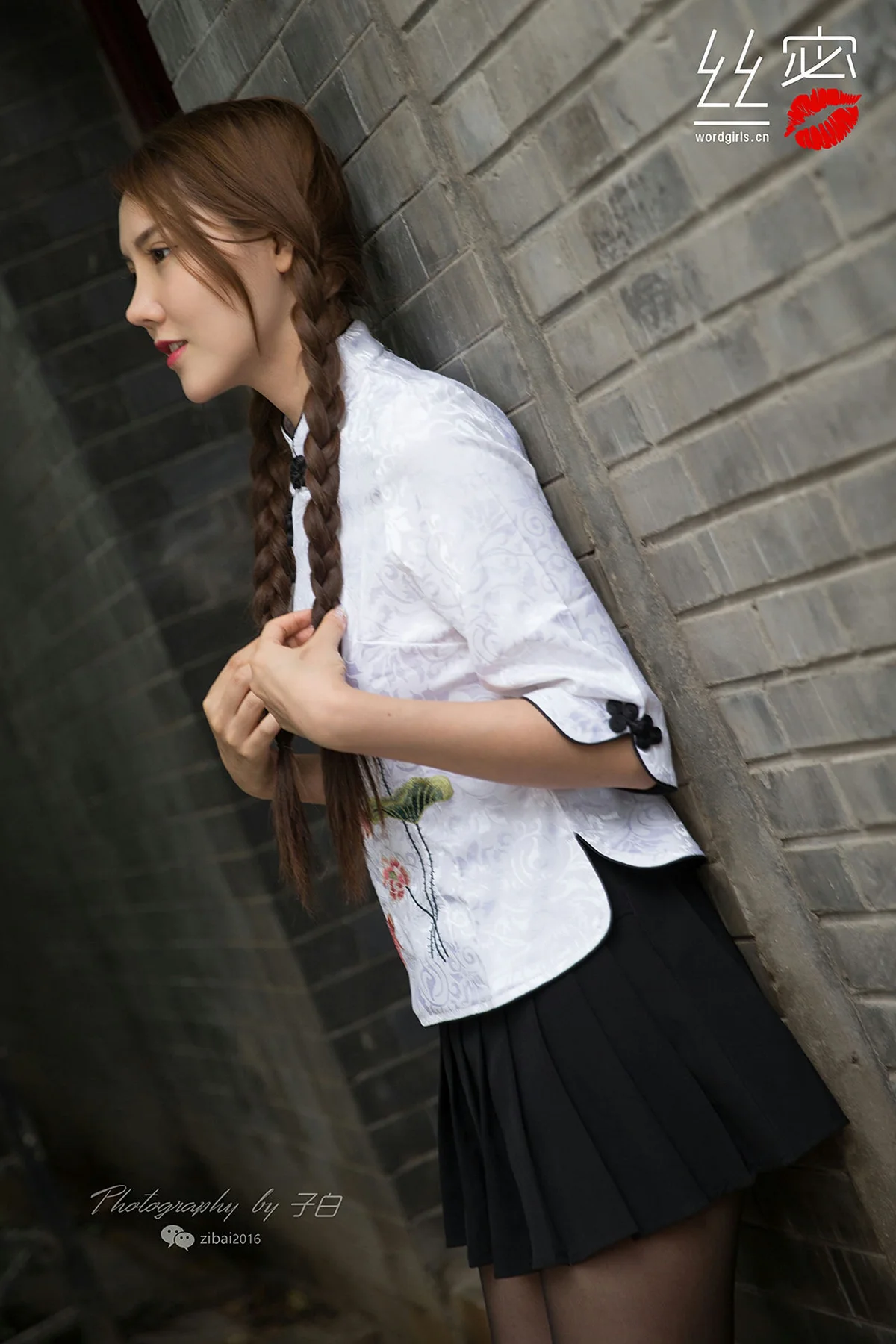 Goddes 头条女神 No.759 莎伦 胡同里的黑丝小妞马尾少女 - 9