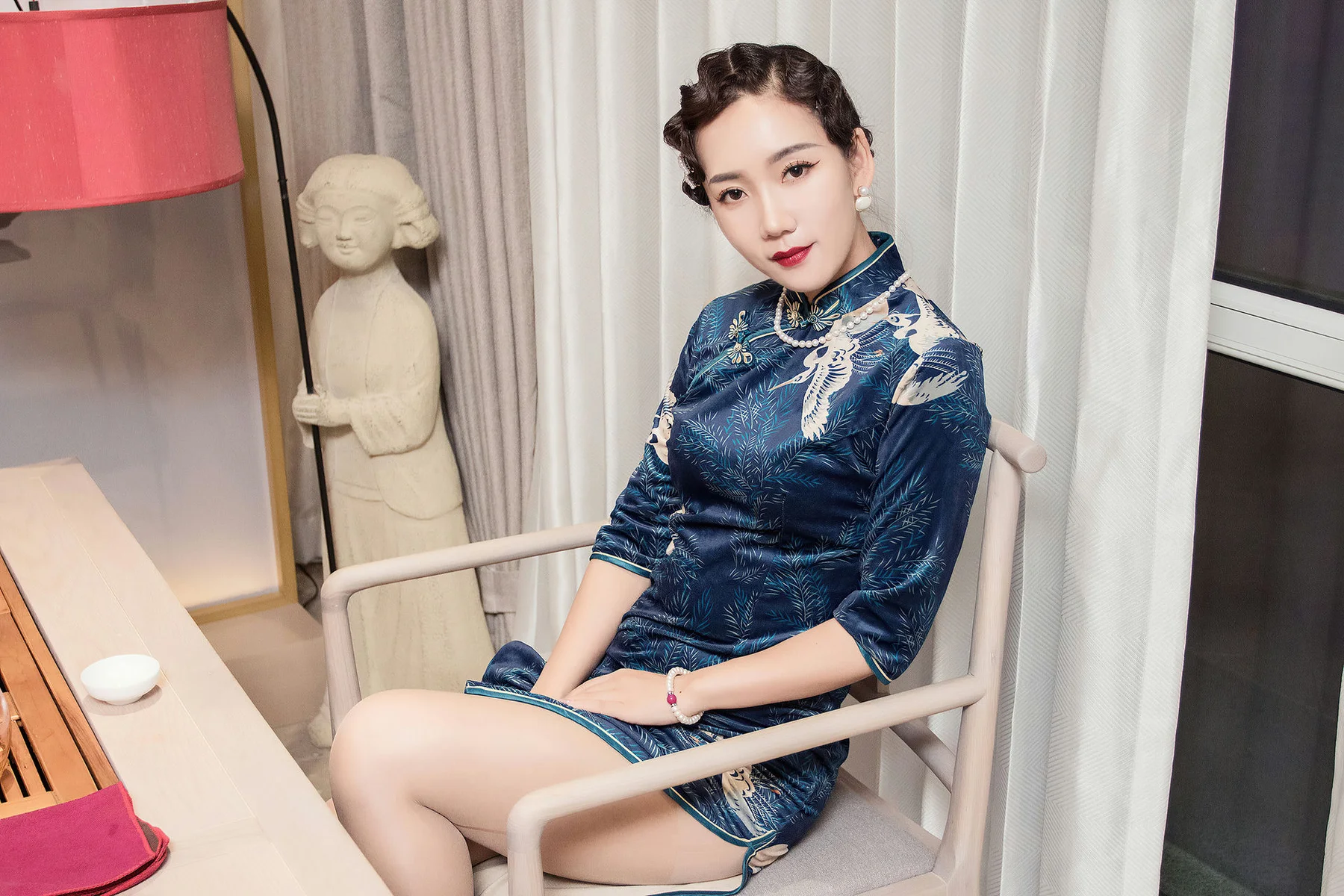 Goddes 头条女神 No.890 古韵茶香 艾静香 韵味旗袍 - 2