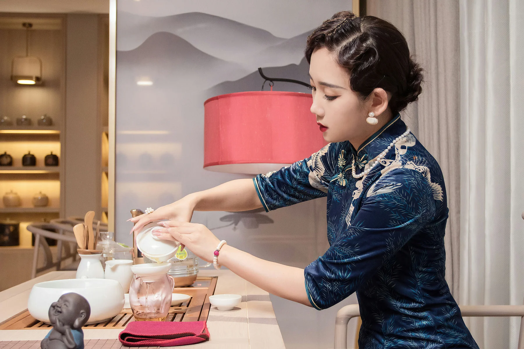 Goddes 头条女神 No.890 古韵茶香 艾静香 韵味旗袍 - 7