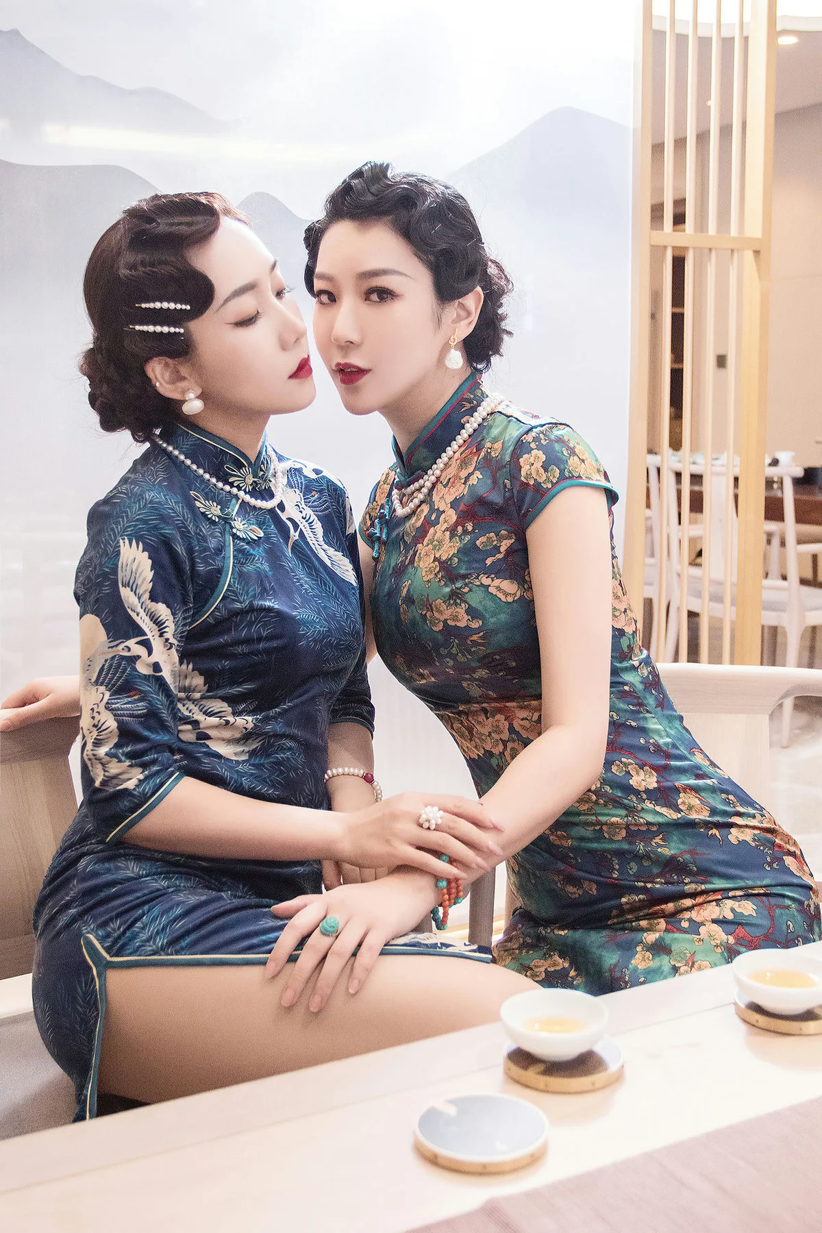 Goddes 头条女神 No.890 古韵茶香 艾静香 韵味旗袍 - 1