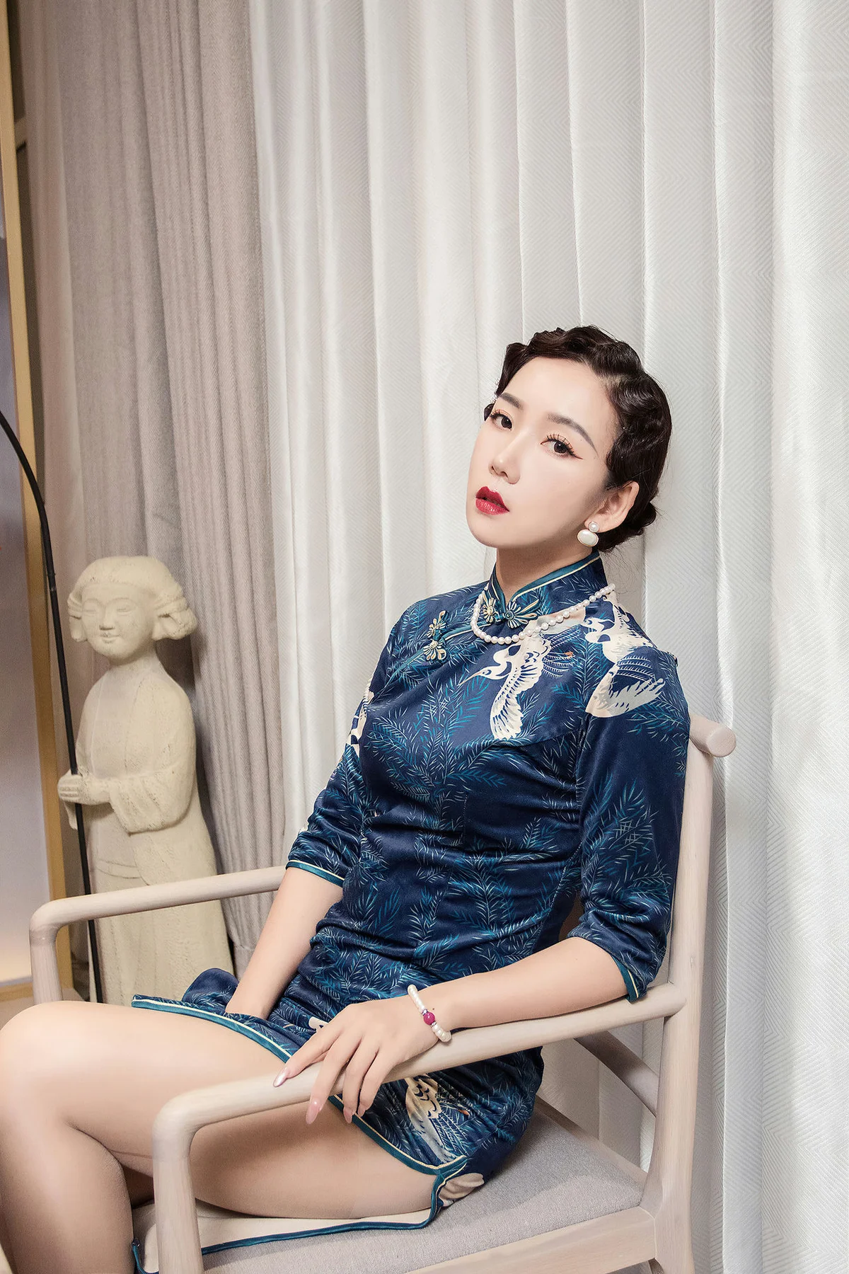 Goddes 头条女神 No.890 古韵茶香 艾静香 韵味旗袍 - 2