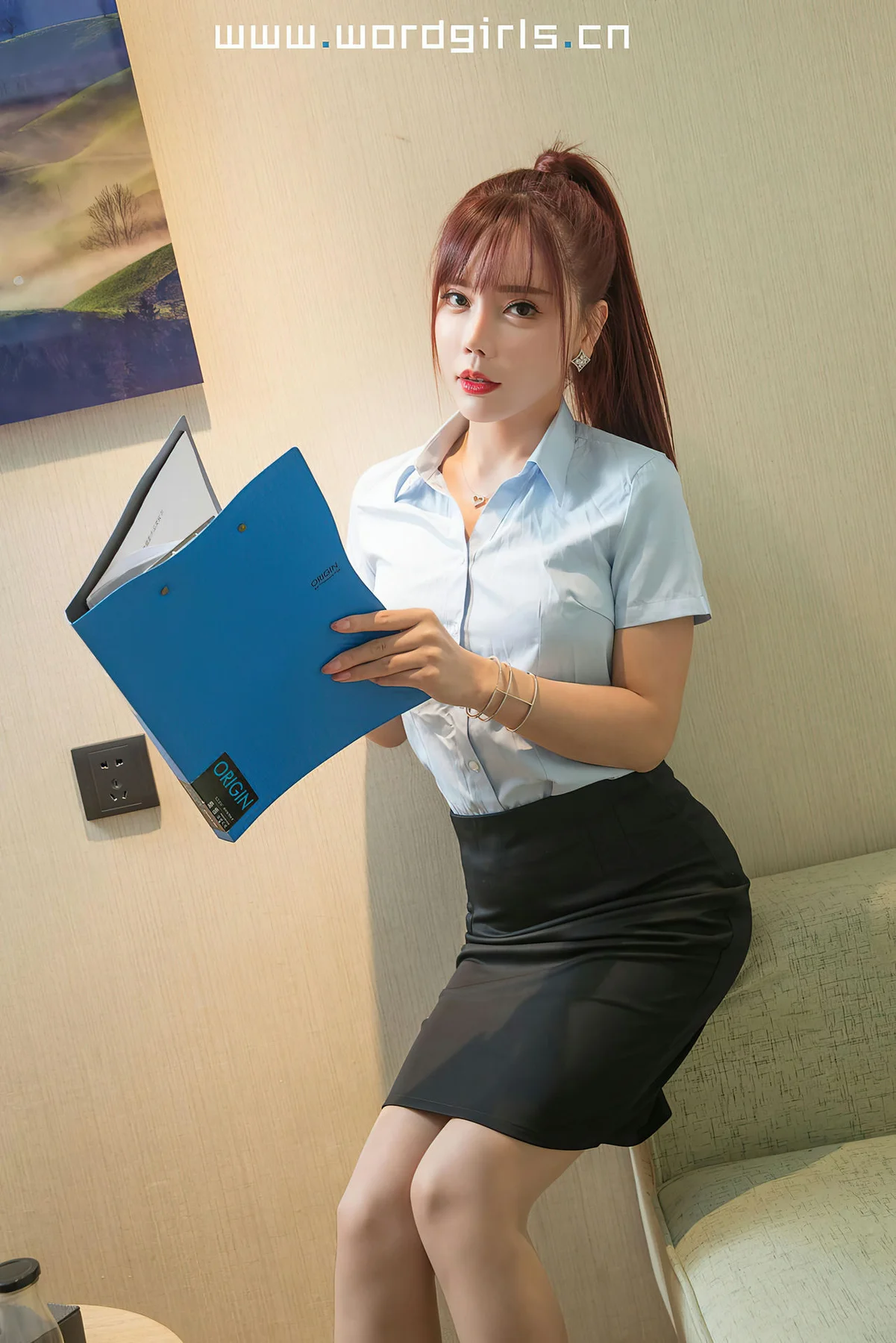 Goddes 头条女神 No.S047 茶水间的OL女士VIP版艾小青 - 1