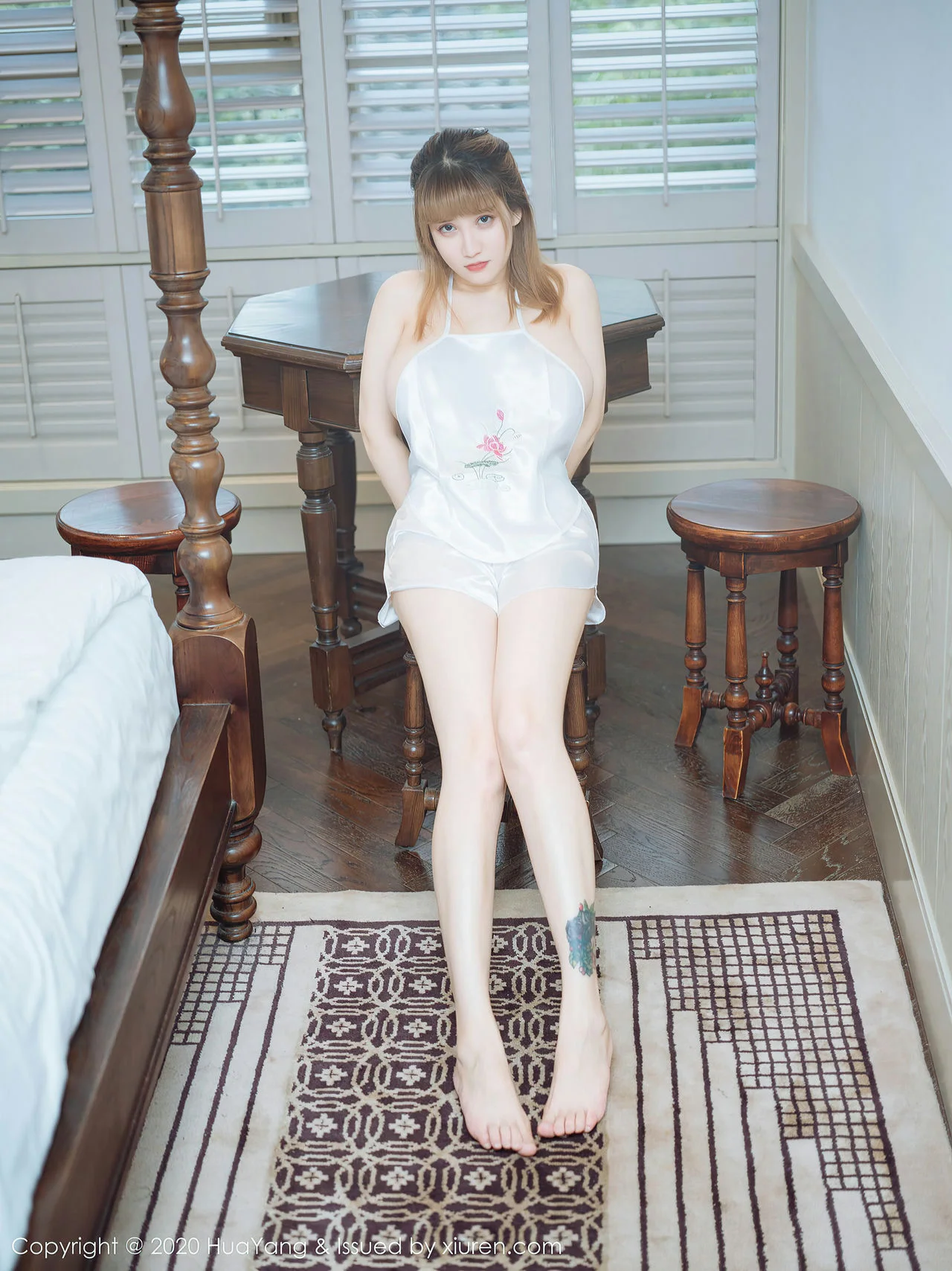 HuaYang 花漾show Vol.336 肚兜巨乳 周大萌  洁白古韵 - 7