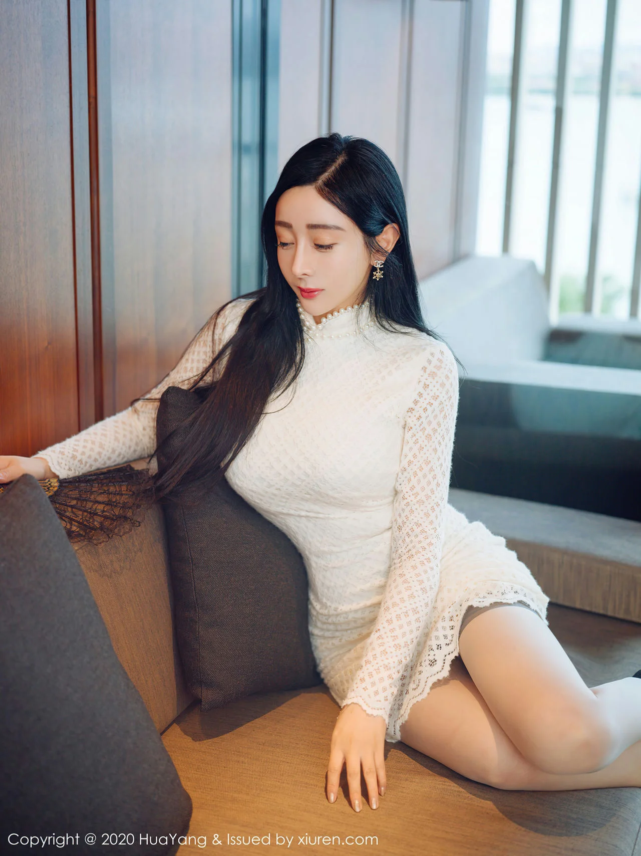 HuaYang 花漾show Vol.342  蕾丝长裙 允爾 - 7