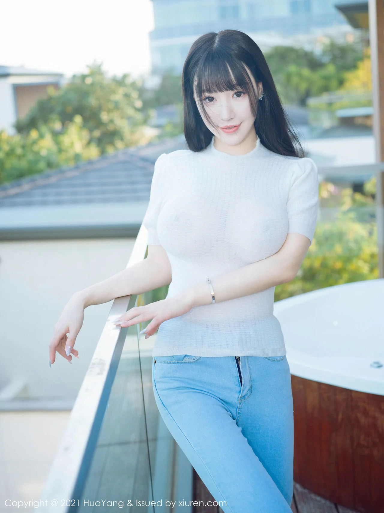 HuaYang 花漾show Vol.380 轻透上衣 朱可儿Flower 三亚旅拍写真 - 8