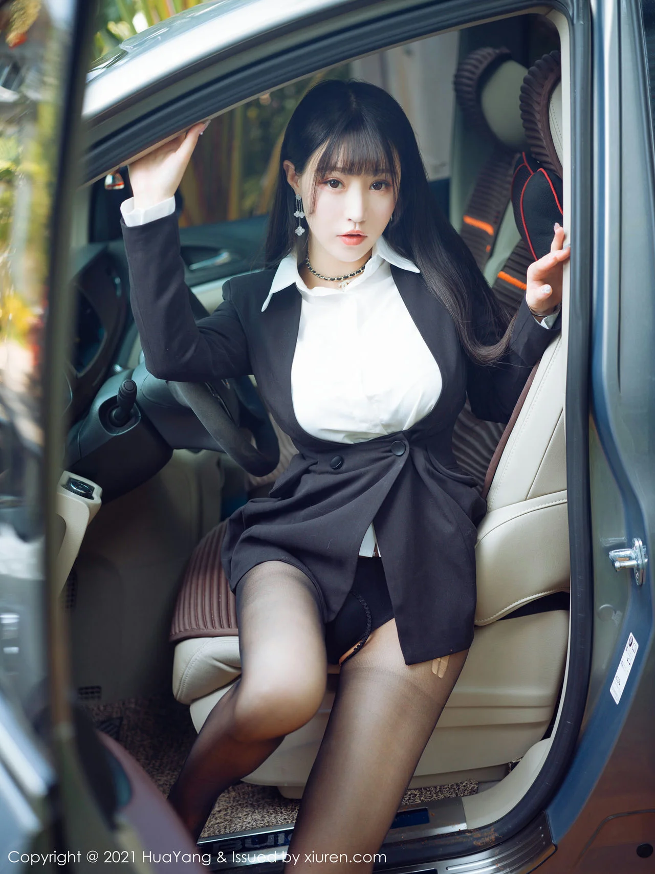 HuaYang 花漾show Vol.383 老司机朱可儿车拍主题 朱可儿Flower 三... - 7