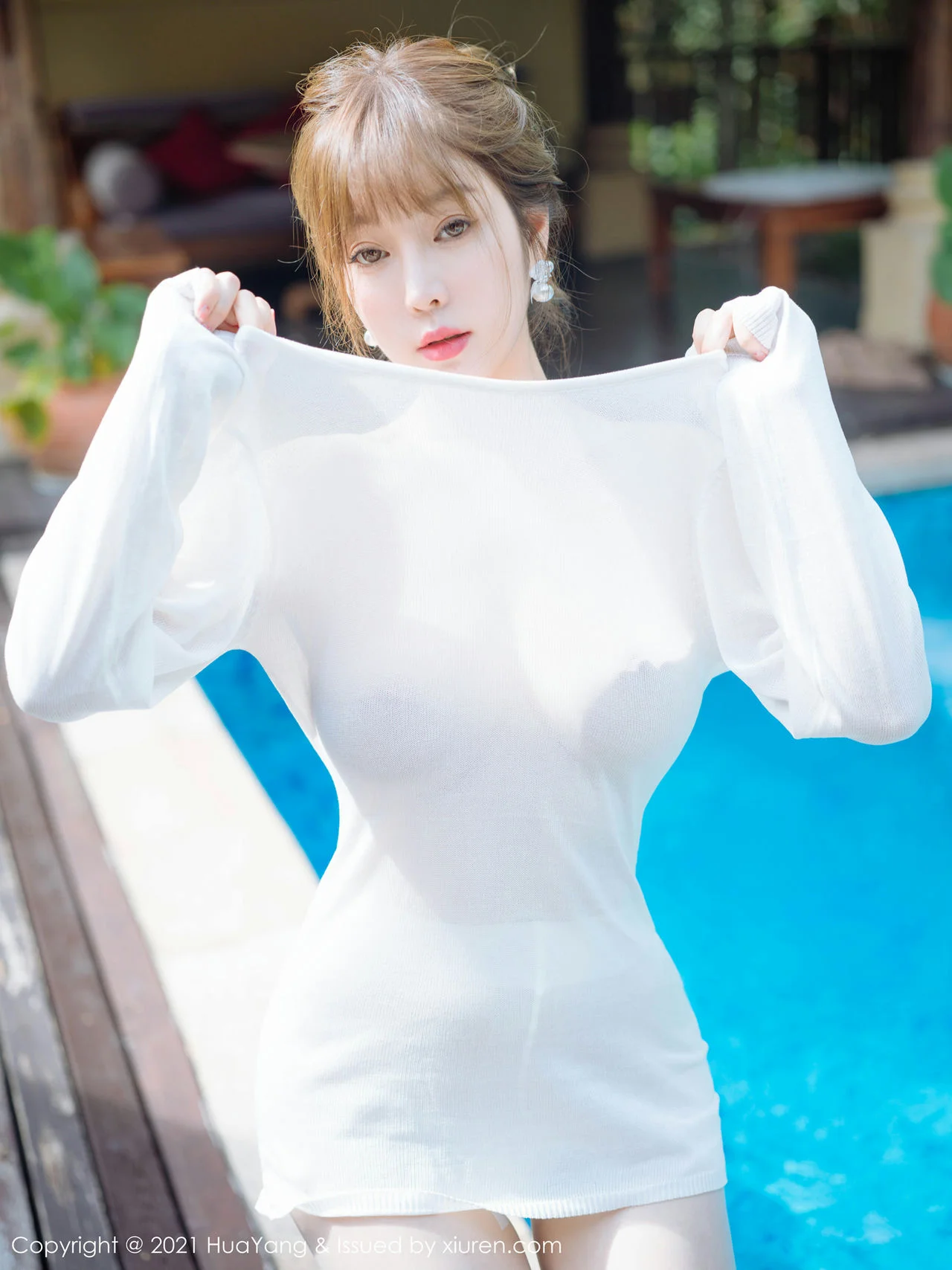 HuaYang 花漾show Vol.429 透视毛衣 王雨纯 西双版纳旅拍33 - 3