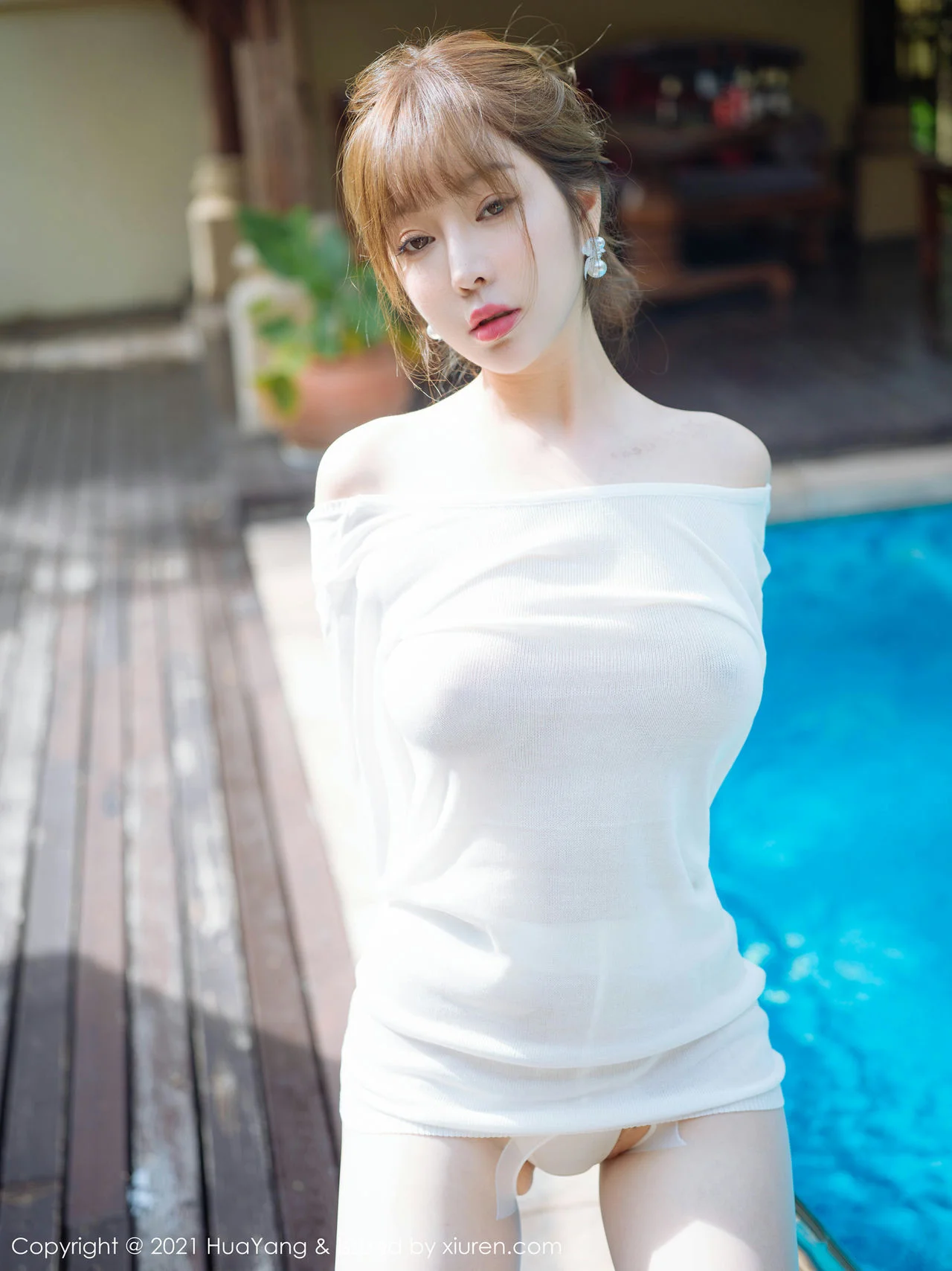 HuaYang 花漾show Vol.429 透视毛衣 王雨纯 西双版纳旅拍33 - 3