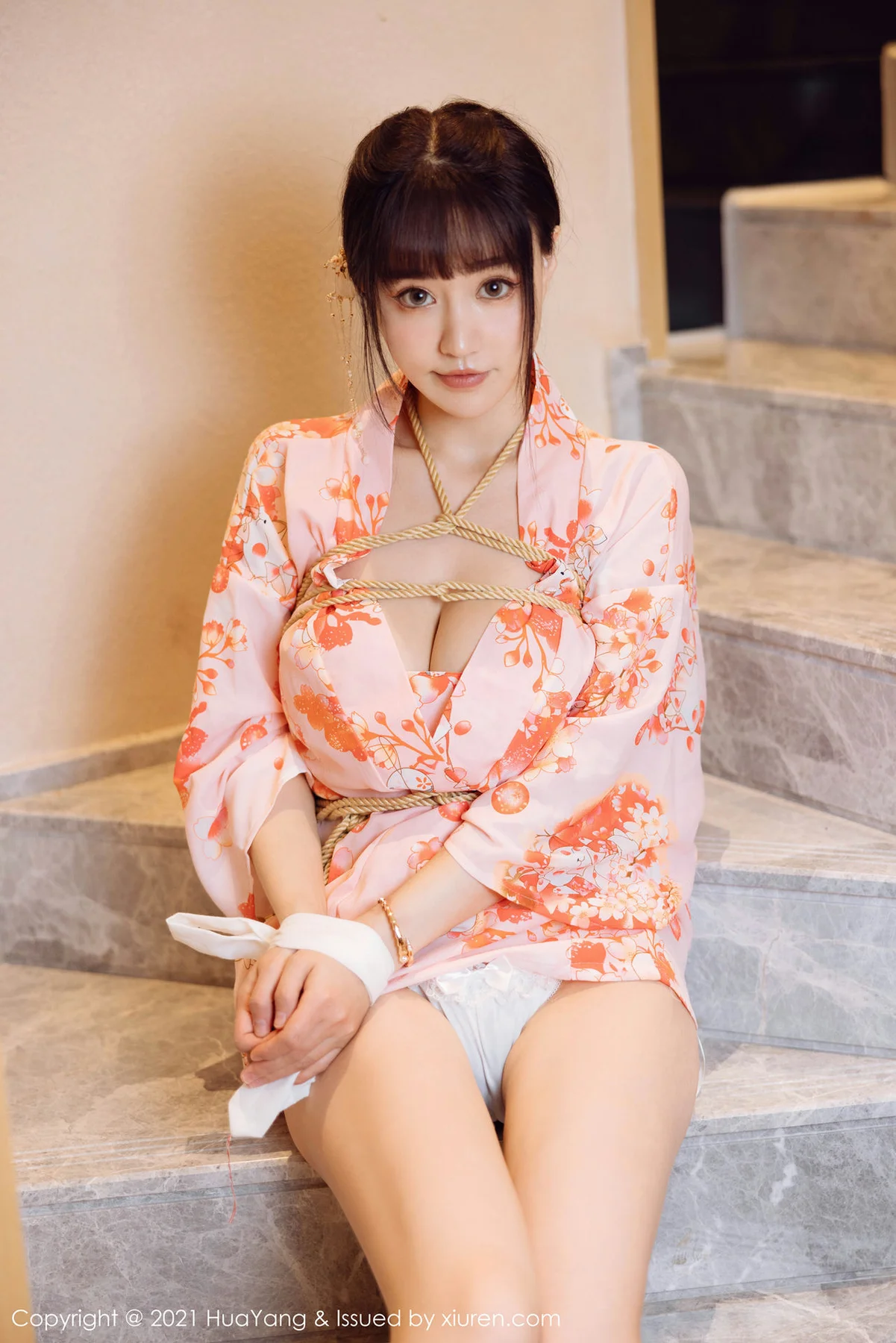 HuaYang 花漾show Vol.463 温泉和服捆绑 朱可儿Flower 成都旅拍33 - 3