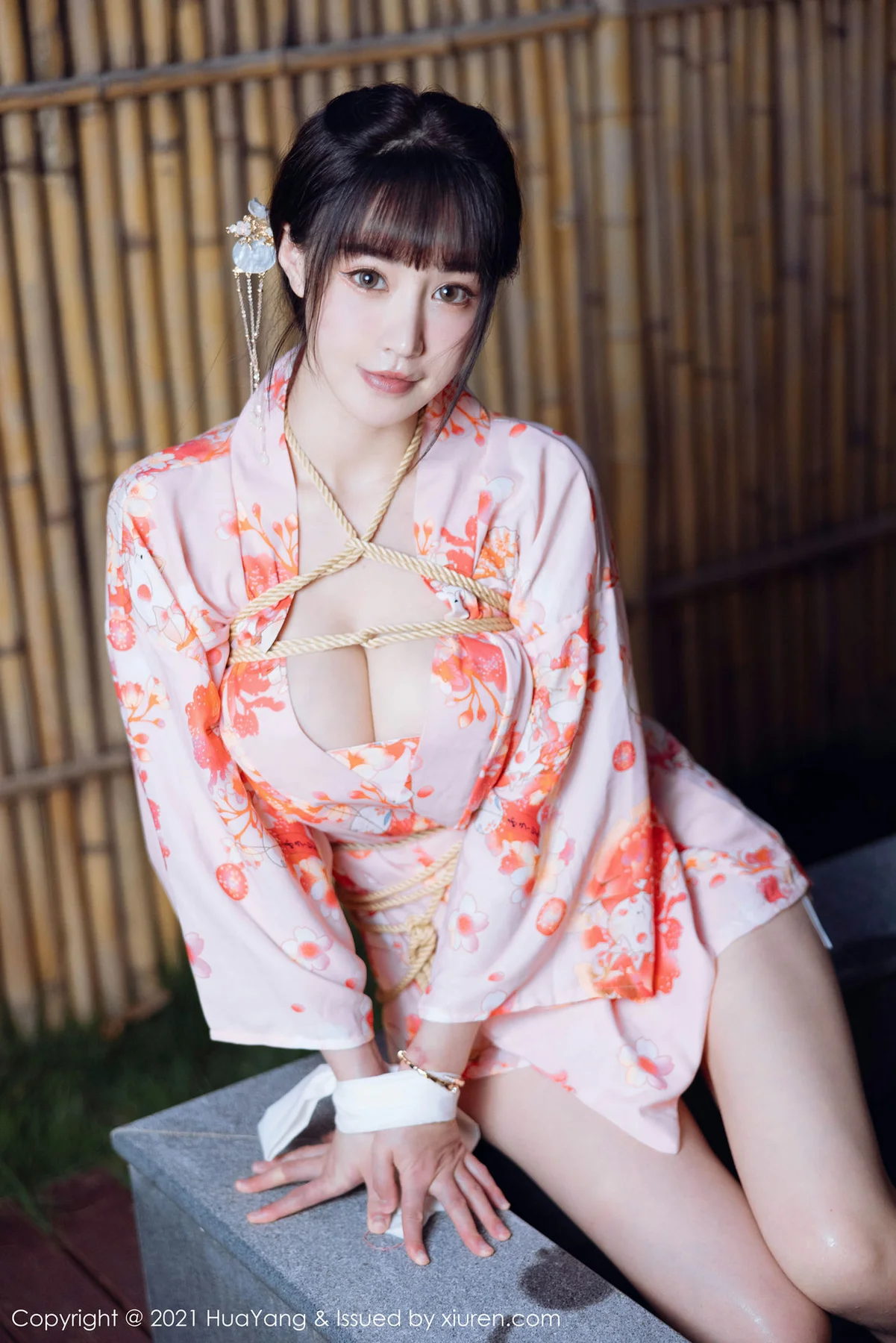 HuaYang 花漾show Vol.463 温泉和服捆绑 朱可儿Flower 成都旅拍33 - 9