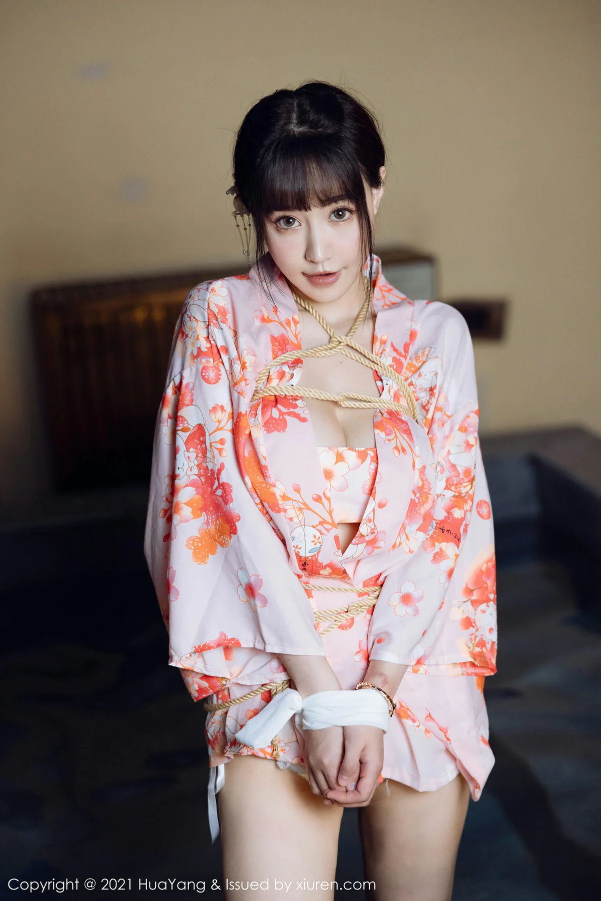 HuaYang 花漾show Vol.463 温泉和服捆绑 朱可儿Flower 成都旅拍33 - 2