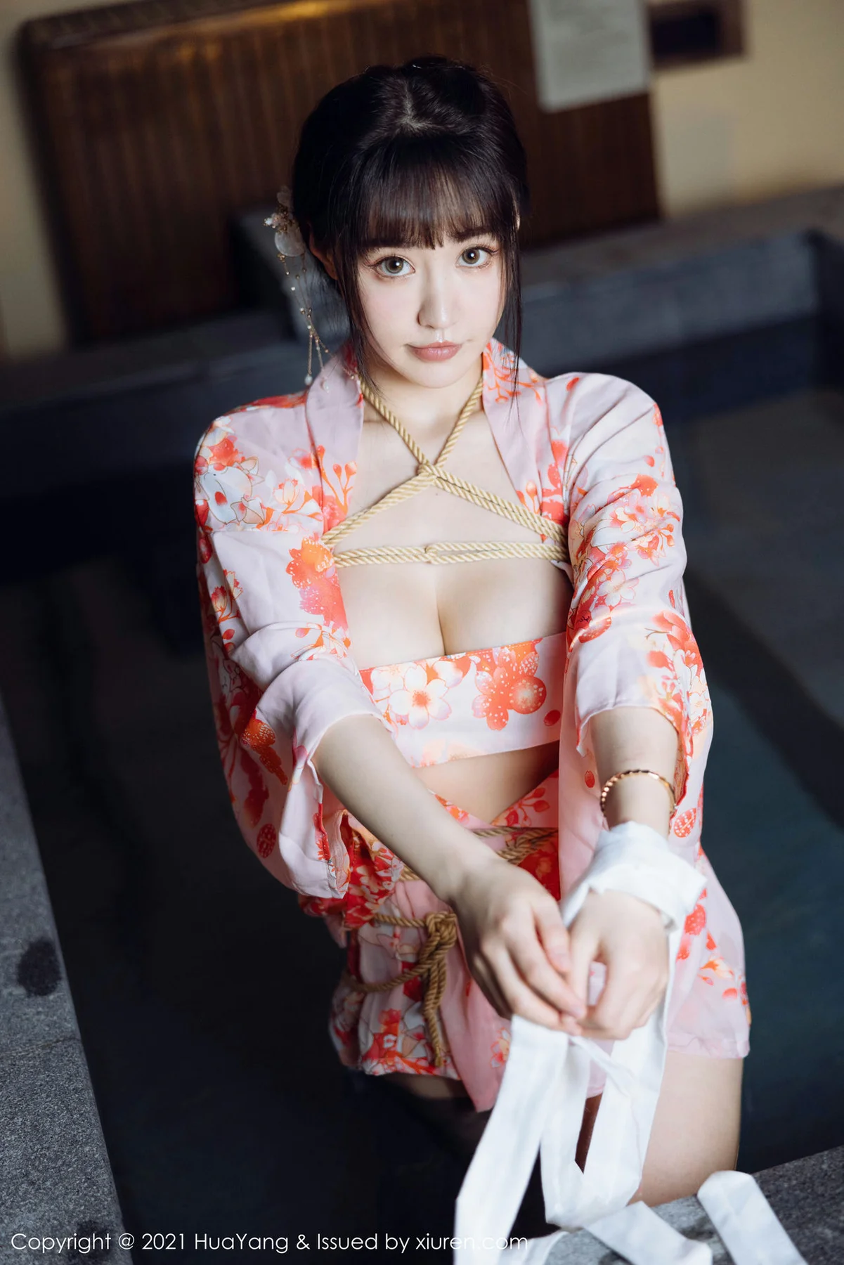 HuaYang 花漾show Vol.463 温泉和服捆绑 朱可儿Flower 成都旅拍33 - 10