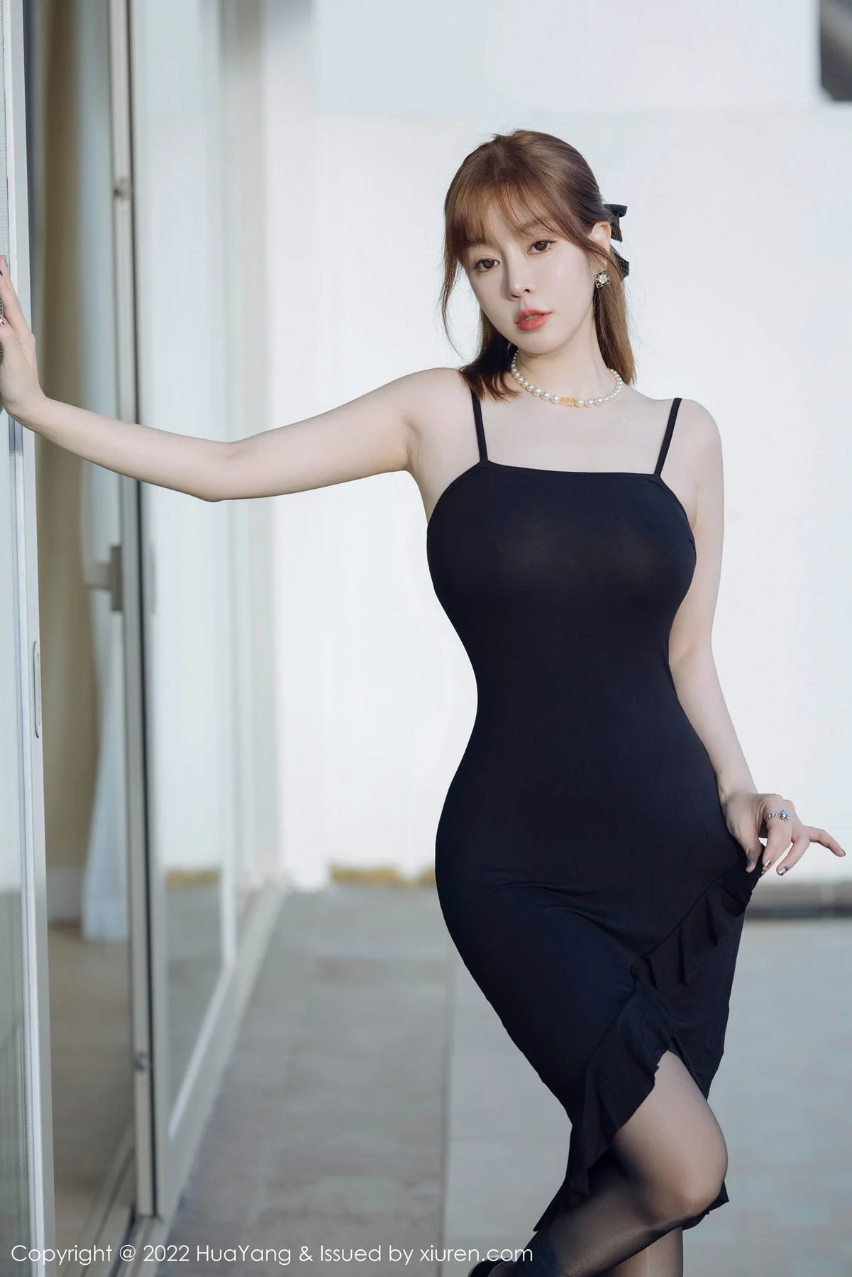 HuaYang 花漾show Vol.481 黑色礼裙 王雨纯 三亚旅拍222 - 2