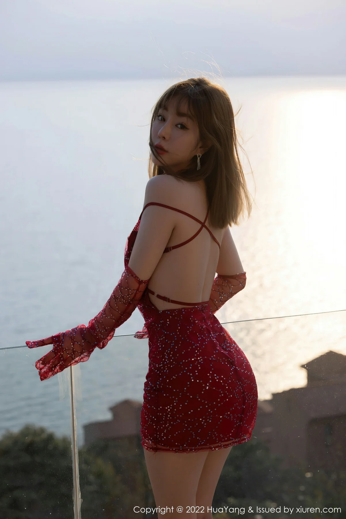 HuaYang 花漾show Vol.506 王雨纯 红色吊带短裙大理旅拍1 - 3