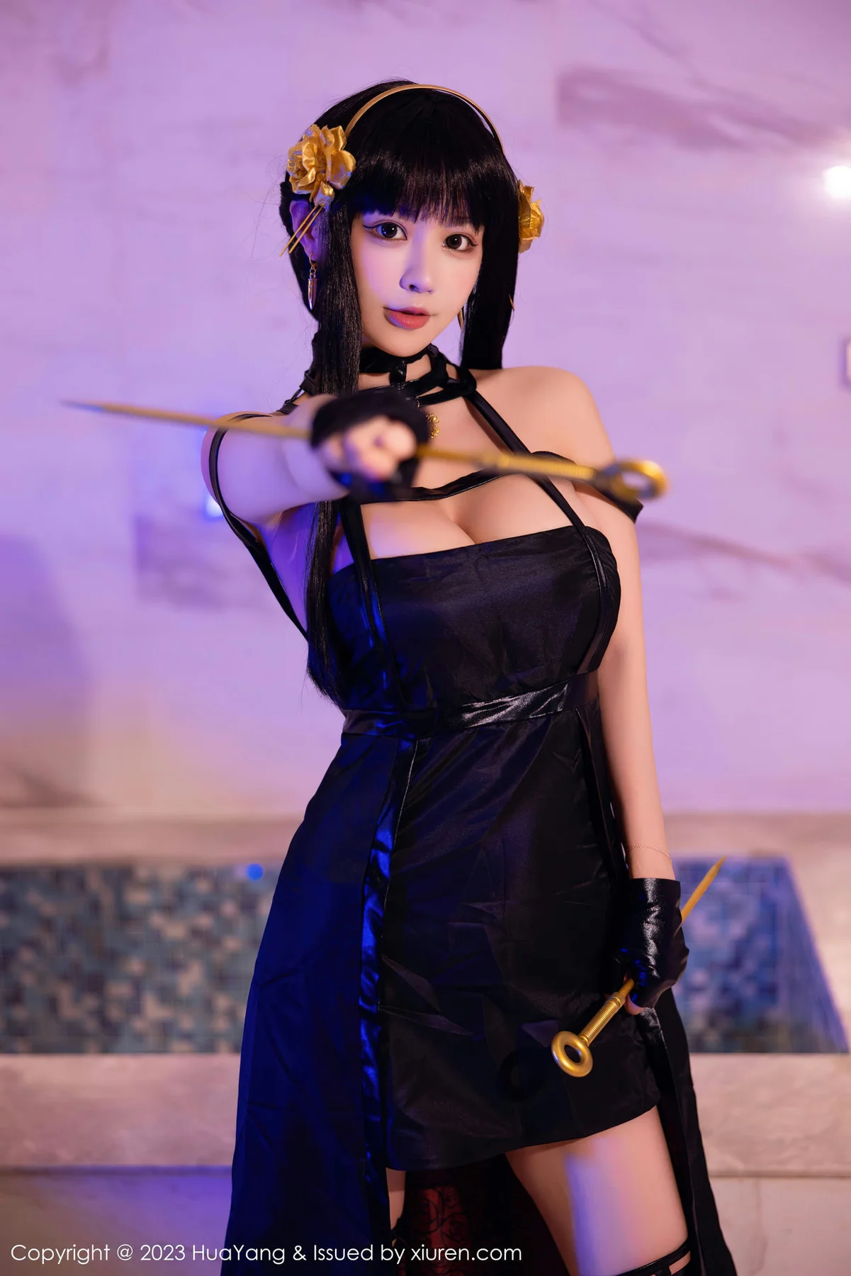 HuaYang 花漾show Vol.534  朱可儿Flora 粉色连衣短裙西双版纳旅... - 3