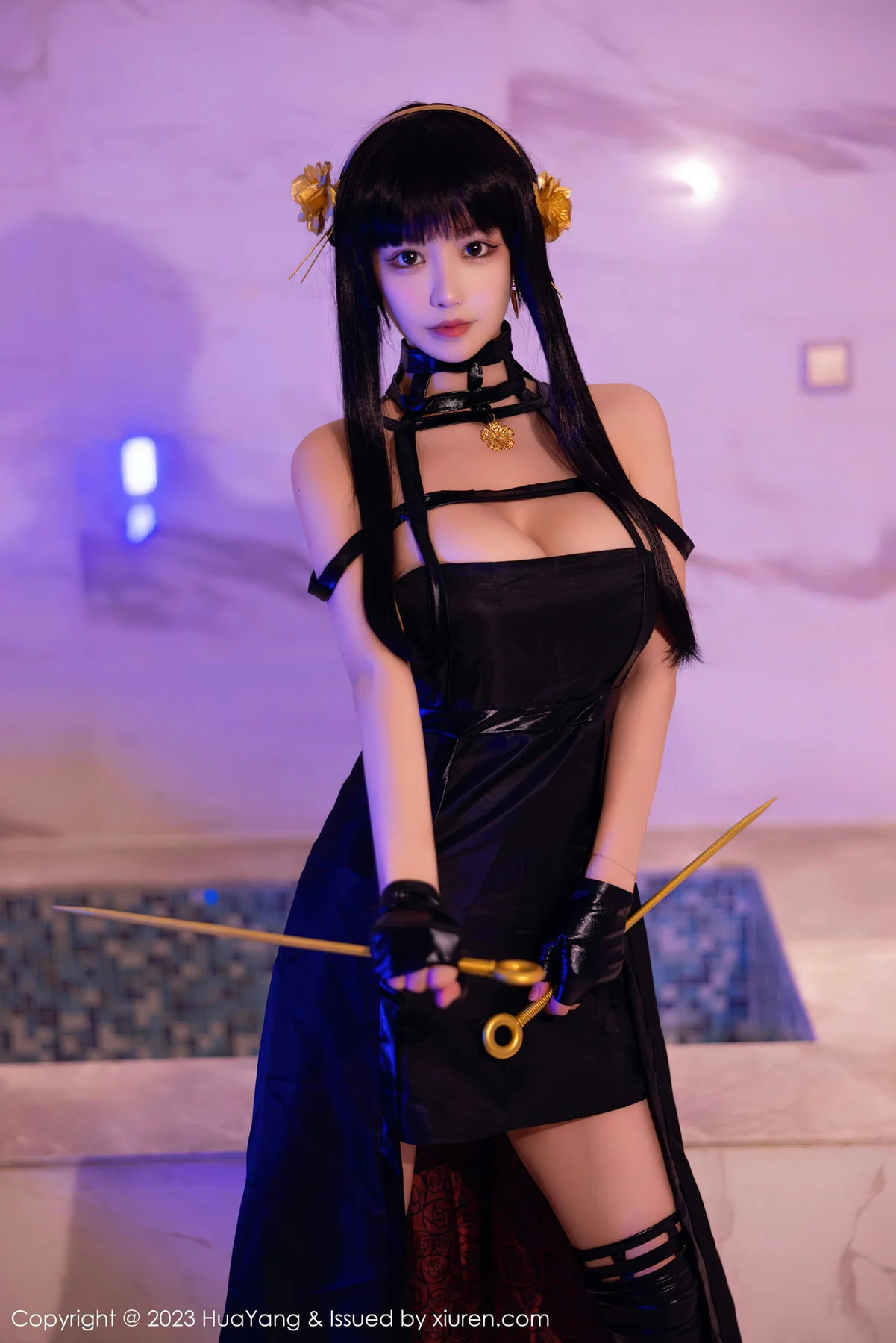 HuaYang 花漾show Vol.534  朱可儿Flora 粉色连衣短裙西双版纳旅... - 6