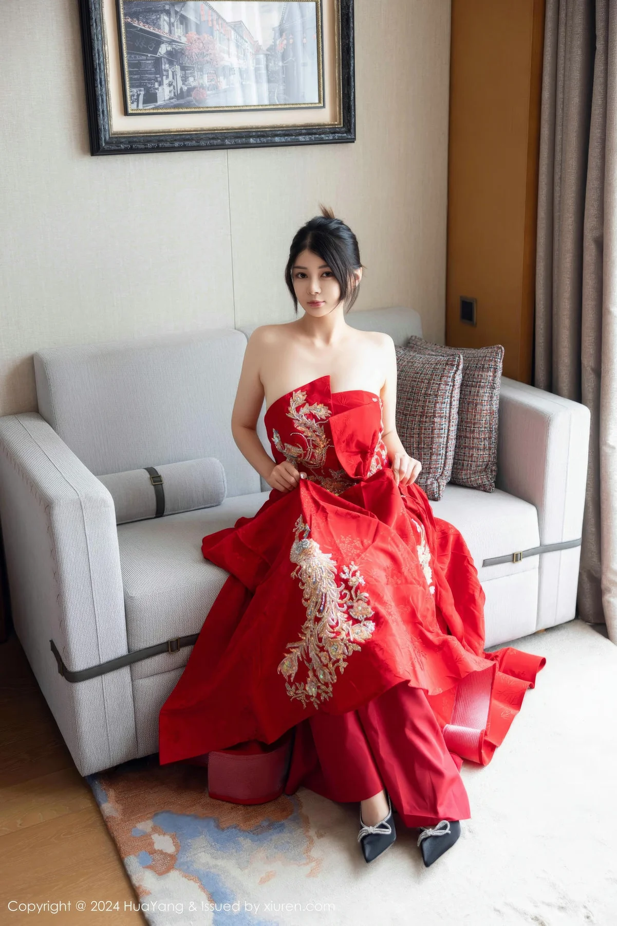 HuaYang 花漾show Vol.623 凯竹Quinn 魅惑肉丝乳贴婚服 - 3