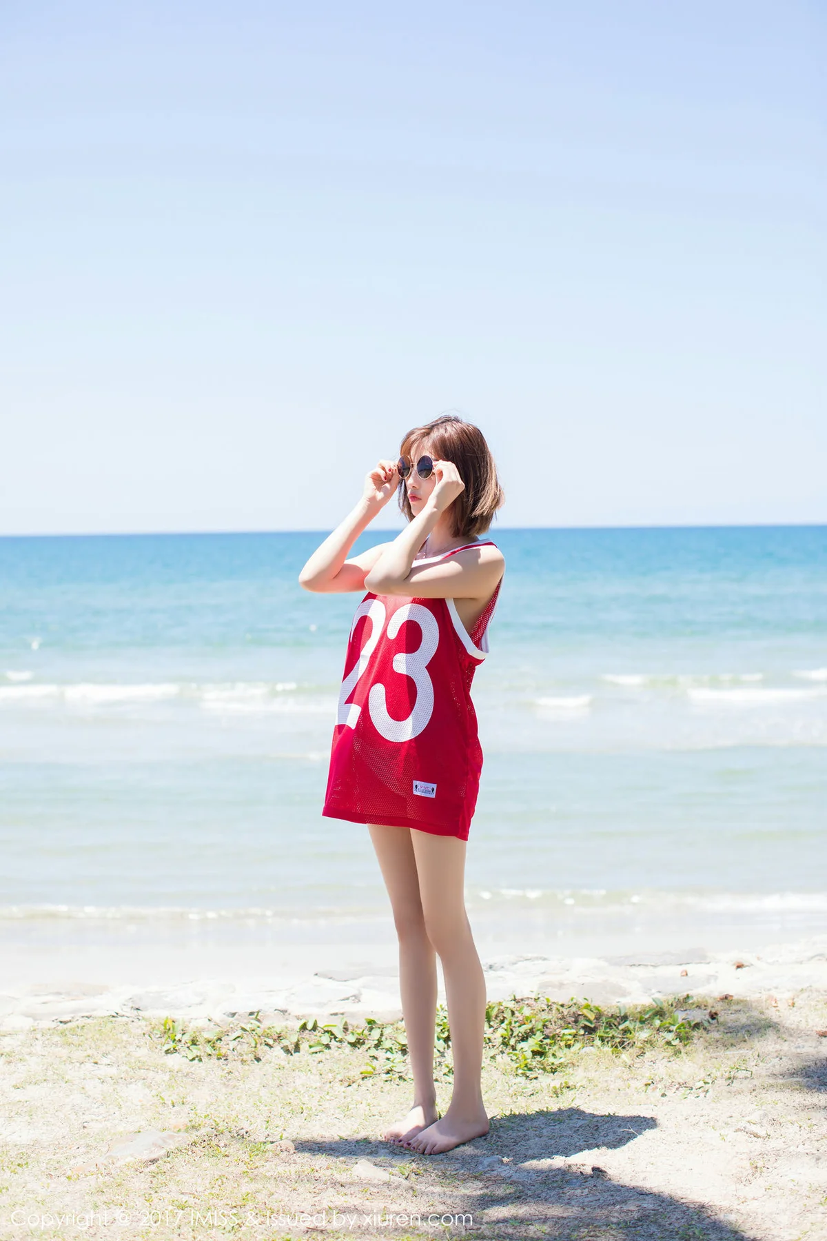 IMiss 爱蜜社 Vol.169 Modo 杨晨晨sugar 可爱沙滩短发美女 - 6