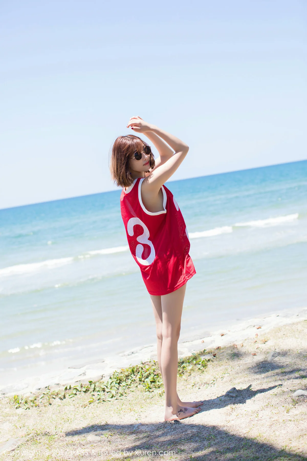 IMiss 爱蜜社 Vol.169 Modo 杨晨晨sugar 可爱沙滩短发美女 - 7