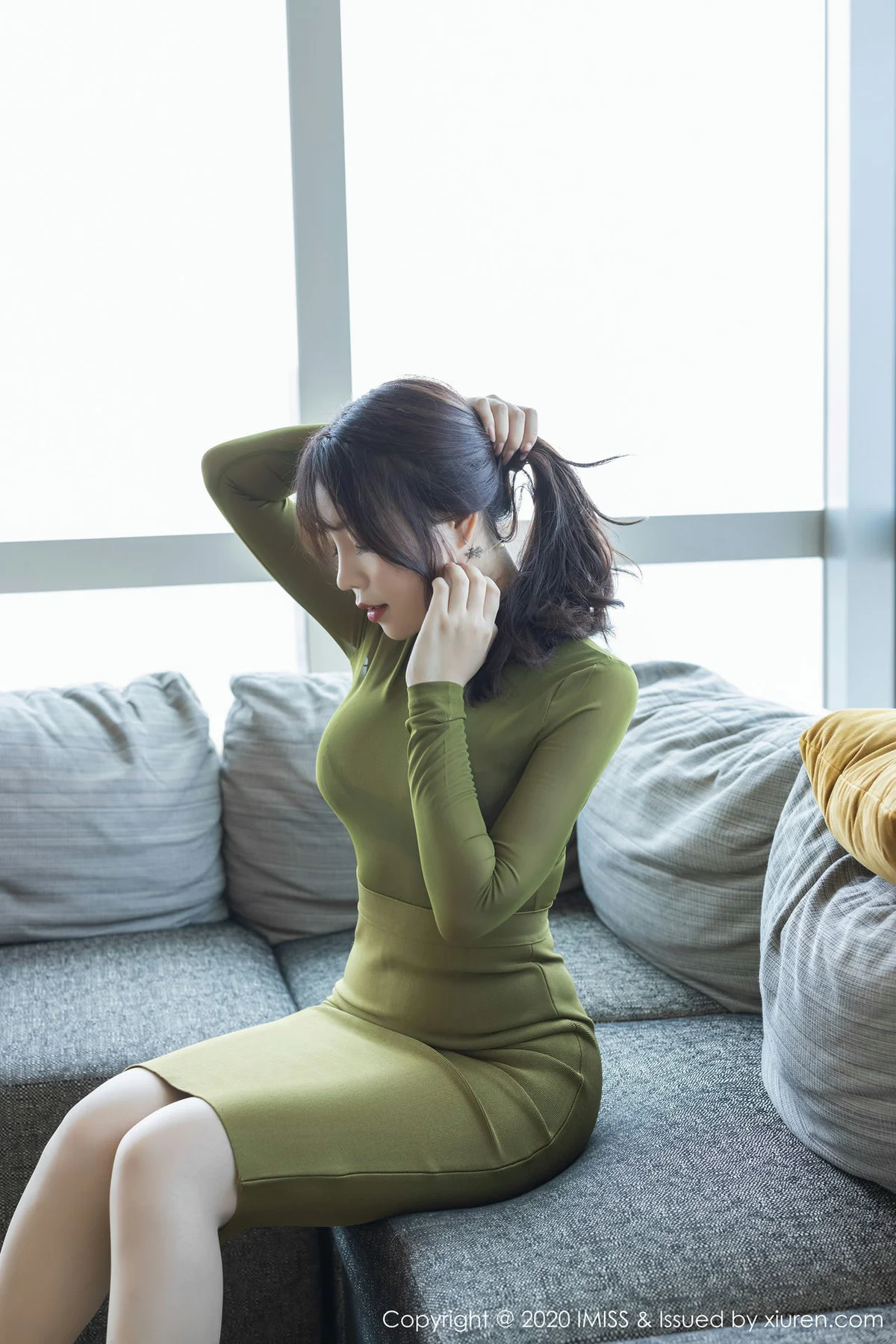 IMiss 爱蜜社 Vol.442 镂空内衣与朦胧丝袜 芝芝Booty性感写真 - 3