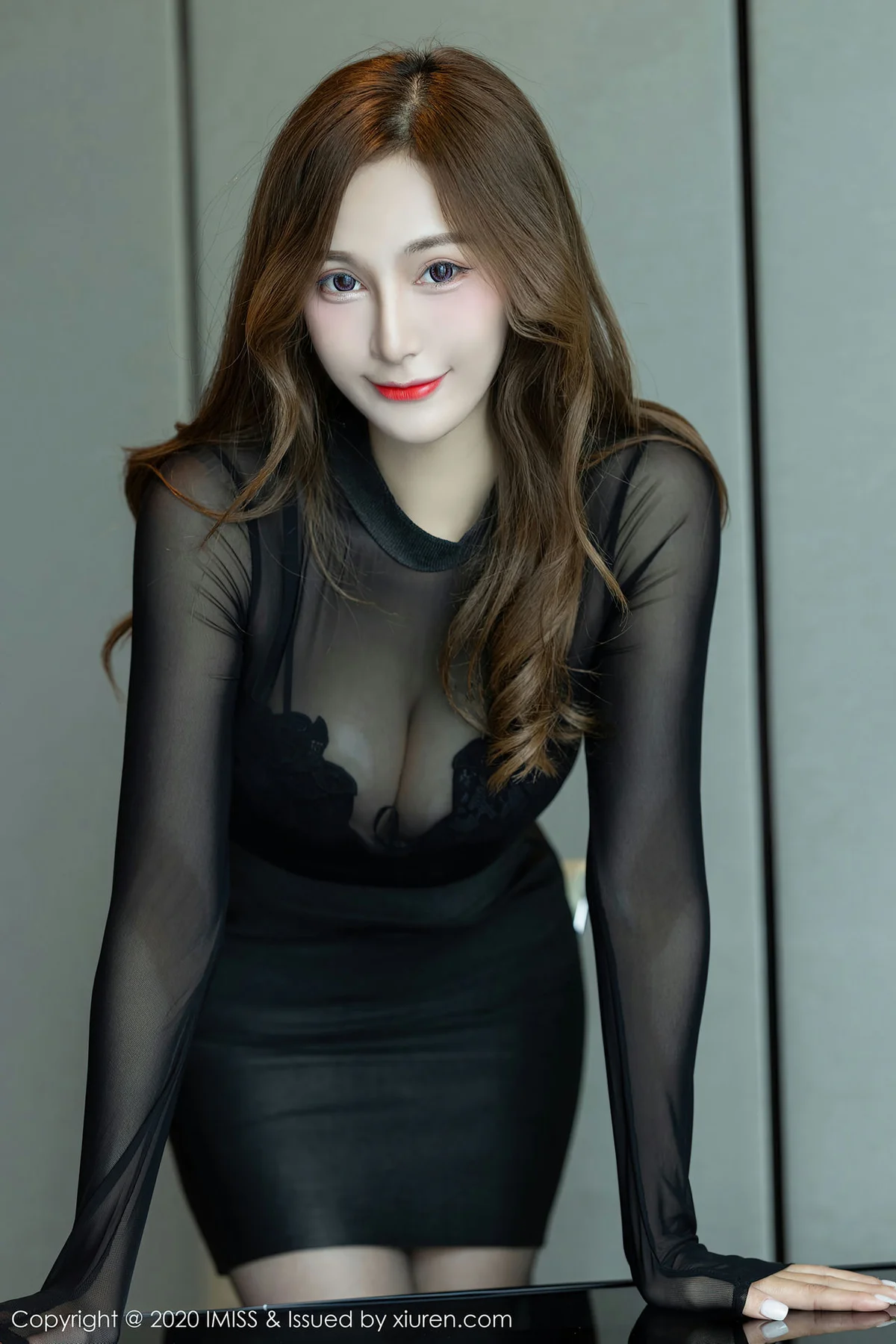 IMiss 爱蜜社 Vol.529 肉肉 气质女神朦胧黑丝 - 8