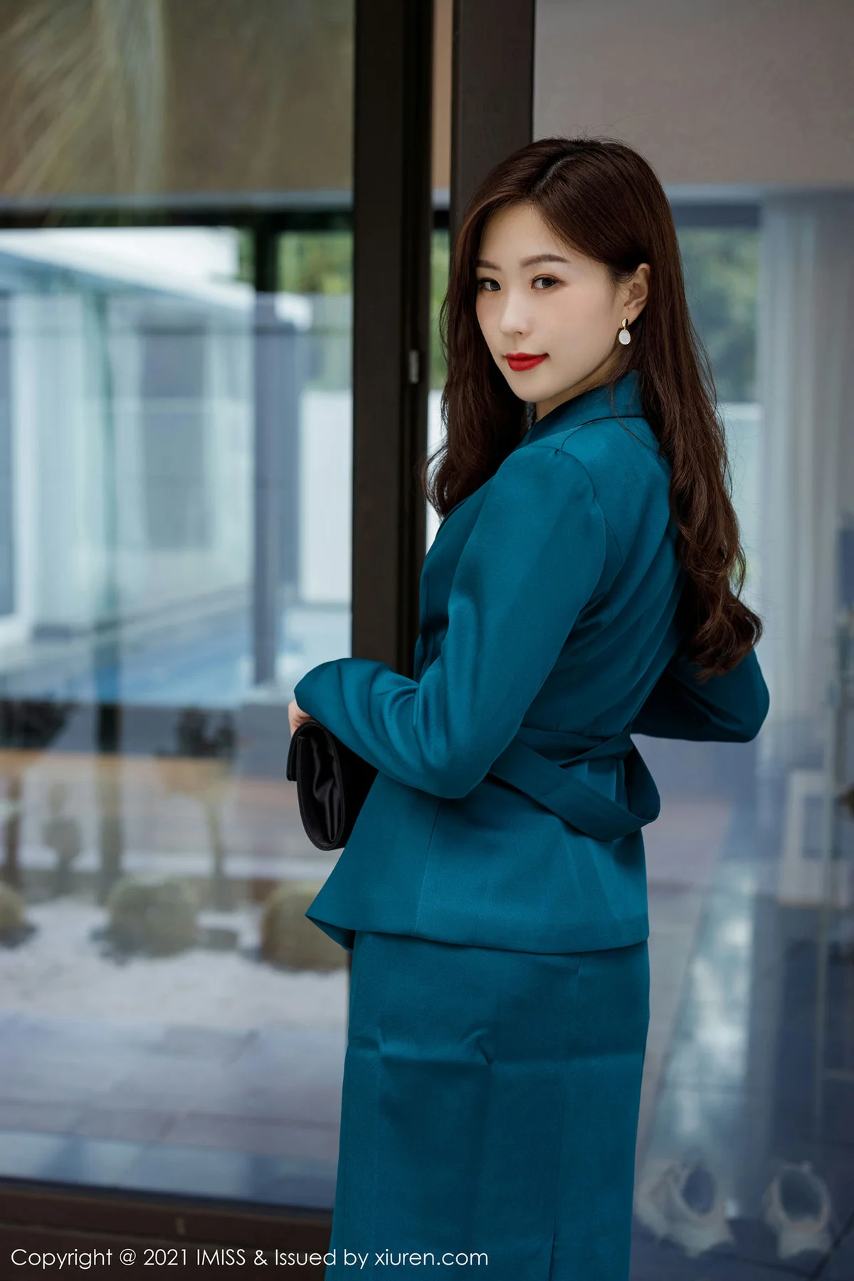 IMiss 爱蜜社 Vol.551 蕾丝吊袜 杨紫嫣 现代职场ol - 5