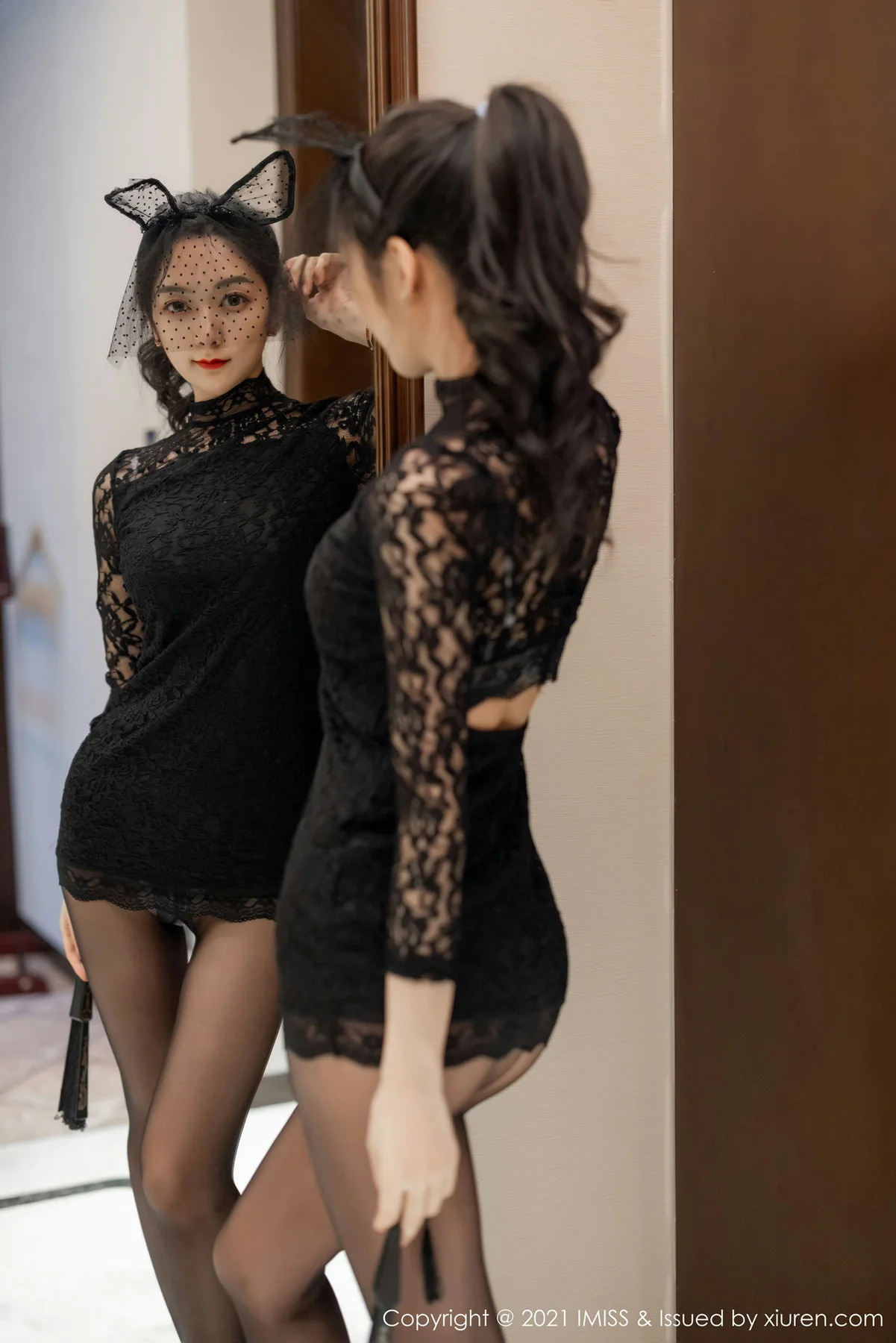 IMiss 爱蜜社 Vol.566 黑色贵妇服饰 Angela00 性感写真 - 4