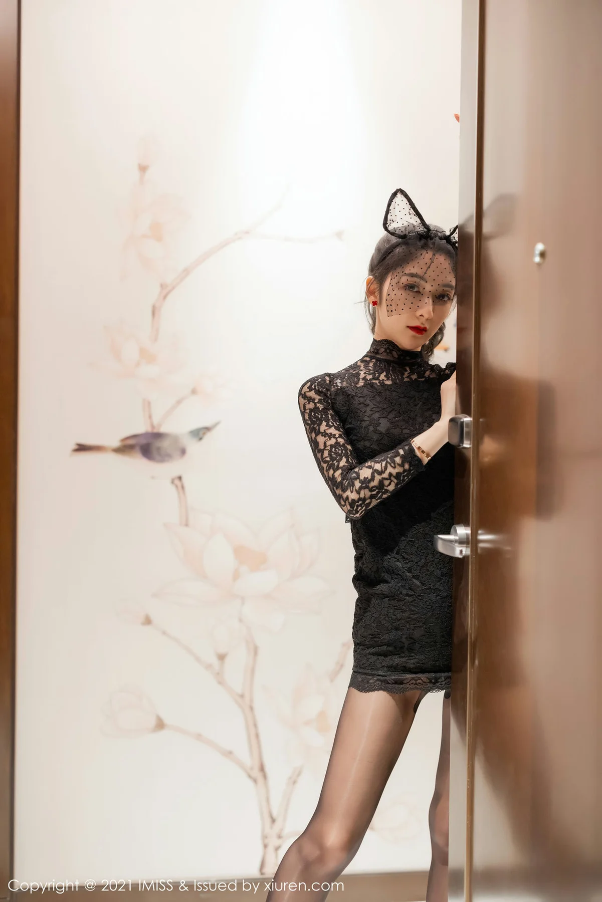 IMiss 爱蜜社 Vol.566 黑色贵妇服饰 Angela00 性感写真 - 6