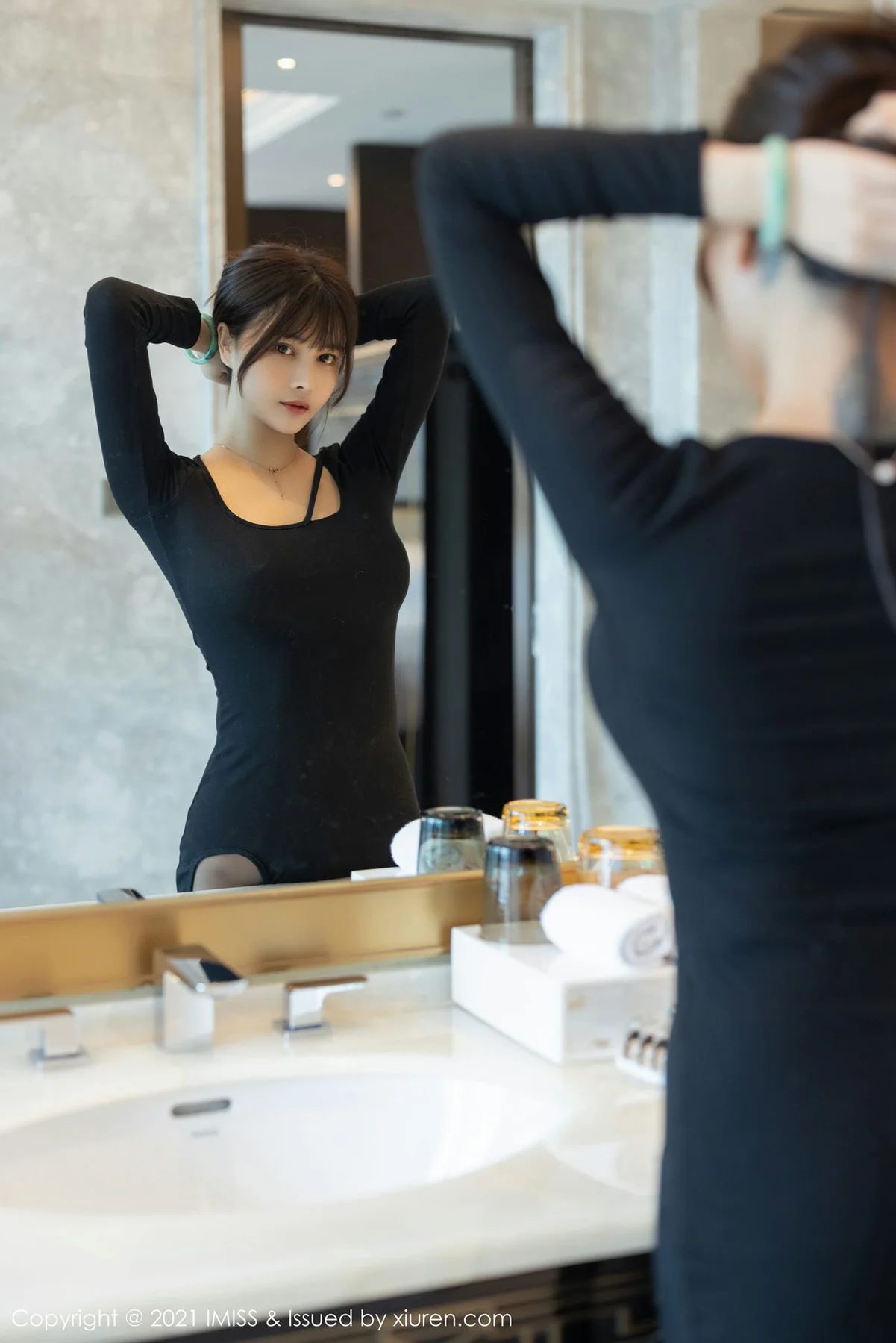 IMiss 爱蜜社 Vol.585 黑色魅惑 萌奈子 - 10