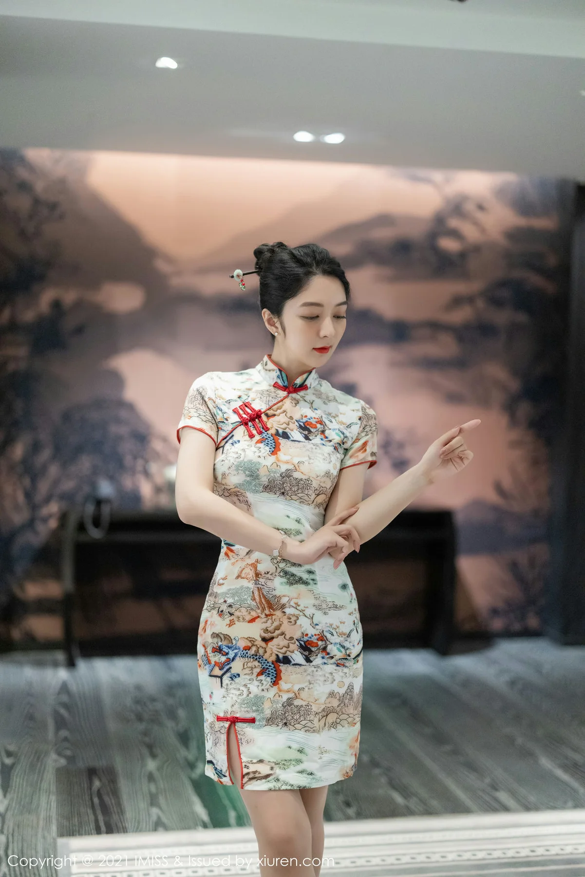 IMiss 爱蜜社 Vol.593 浪漫韵味旗袍 Angela00 性感写真 - 9