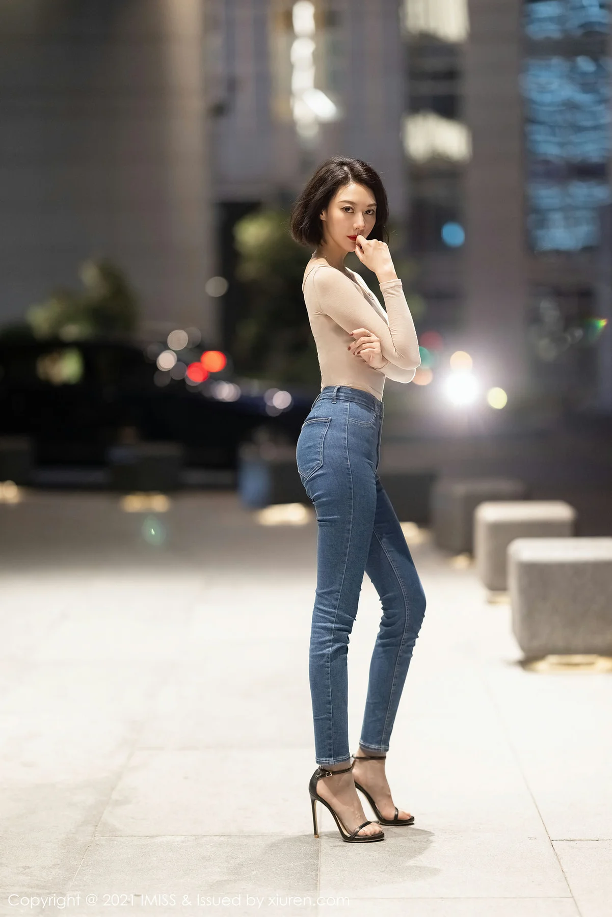 IMiss 爱蜜社 Vol.600 外拍牛仔  艺轩 气质美女写真2 - 5