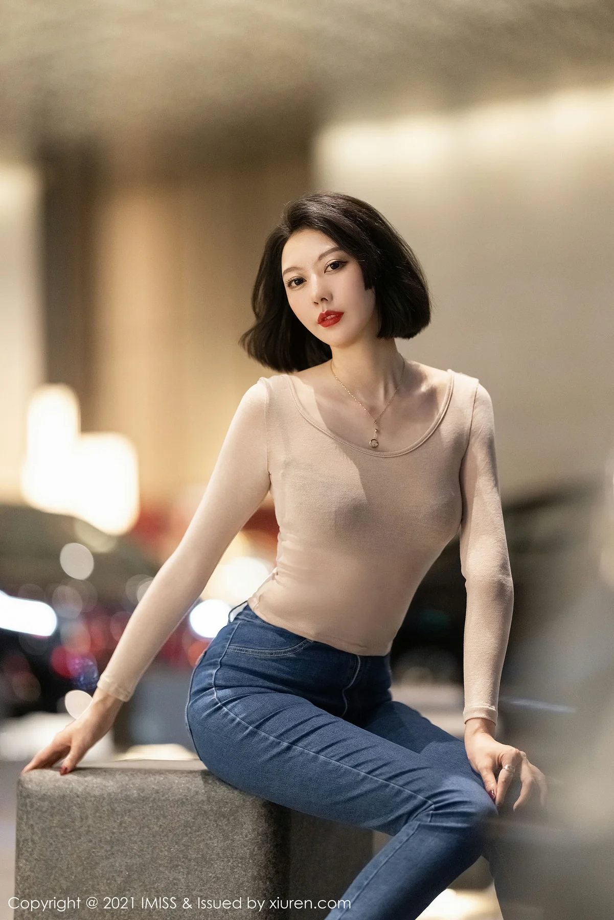 IMiss 爱蜜社 Vol.600 外拍牛仔  艺轩 气质美女写真2 - 9