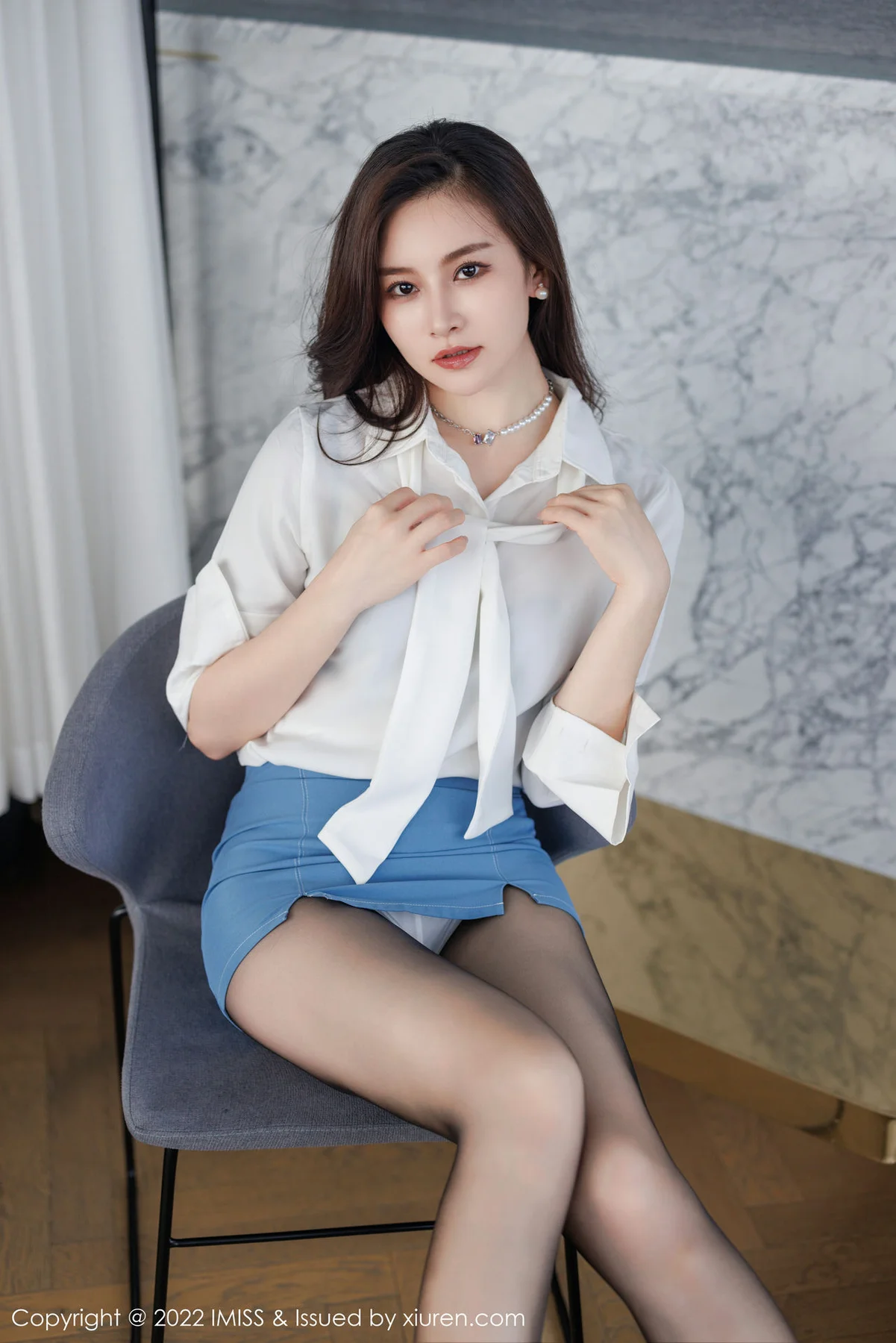 IMiss 爱蜜社 Vol.700 Vanessa 黑色蕾丝内衣性感写真 - 5