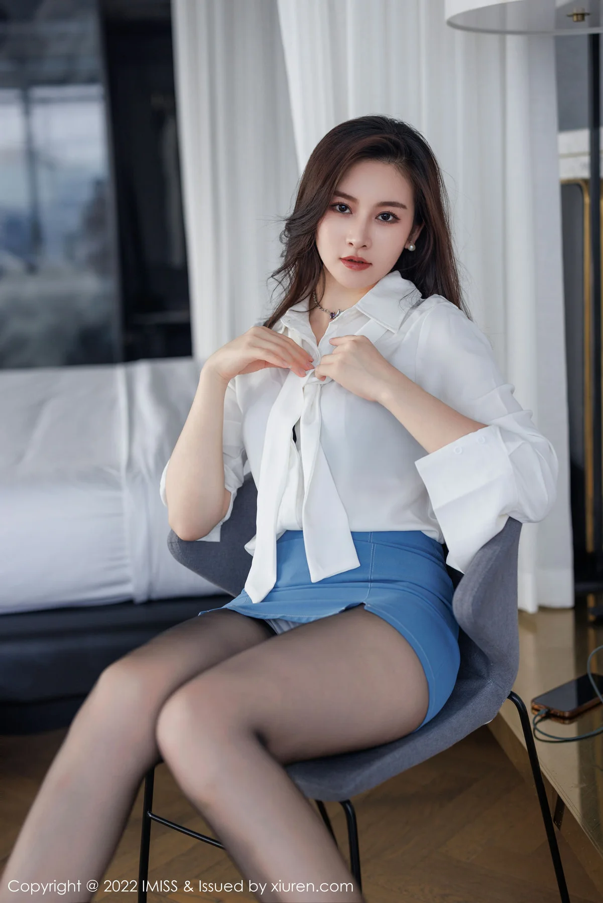 IMiss 爱蜜社 Vol.700 Vanessa 黑色蕾丝内衣性感写真 - 7