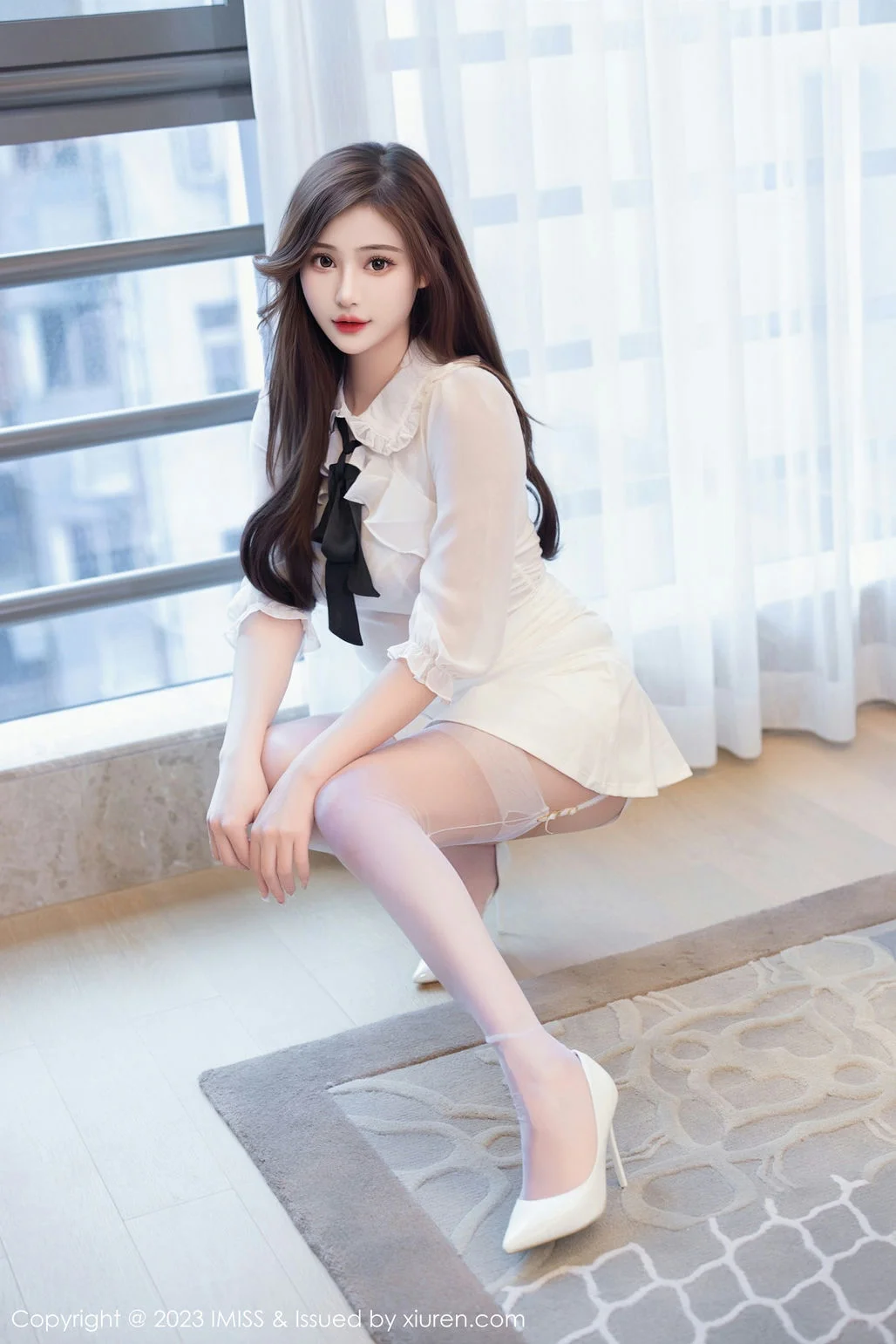 IMiss 爱蜜社 Vol.712 Lavinia肉肉 白色蕾丝内衣写真 - 6