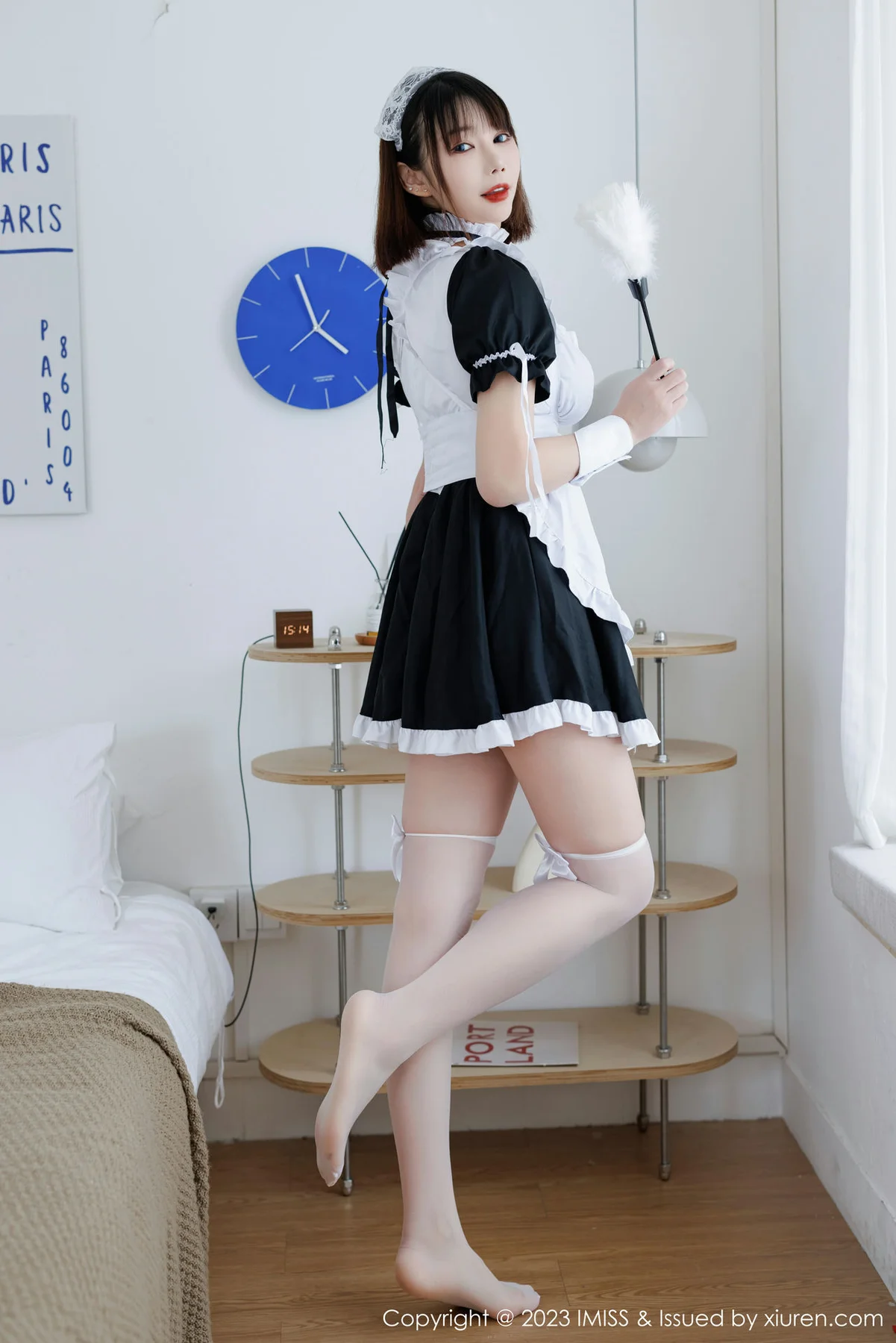 IMiss 爱蜜社 Vol.720 Evon陈赞之 黑白女仆最新性感写真 - 9