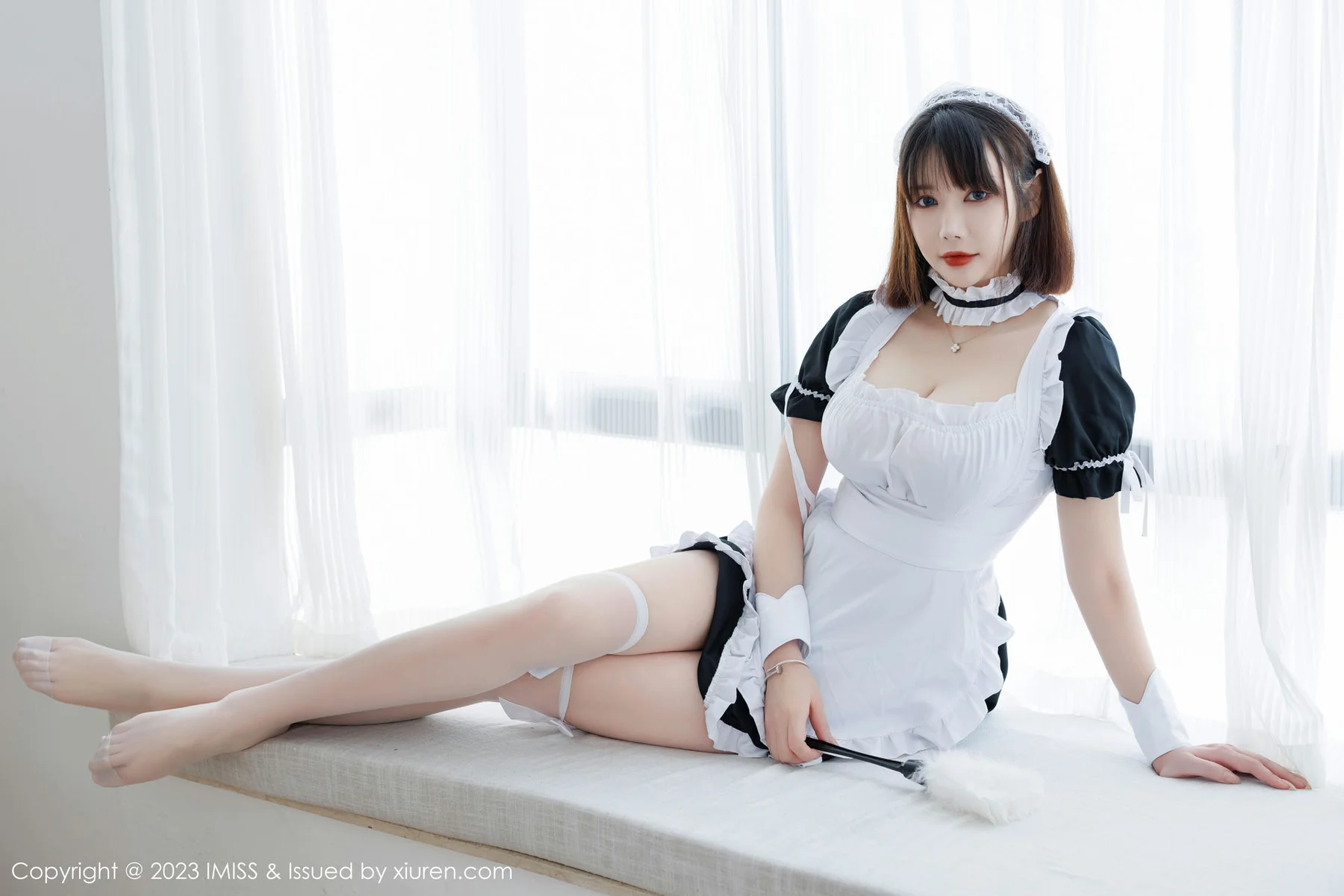 IMiss 爱蜜社 Vol.720 Evon陈赞之 黑白女仆最新性感写真 - 5