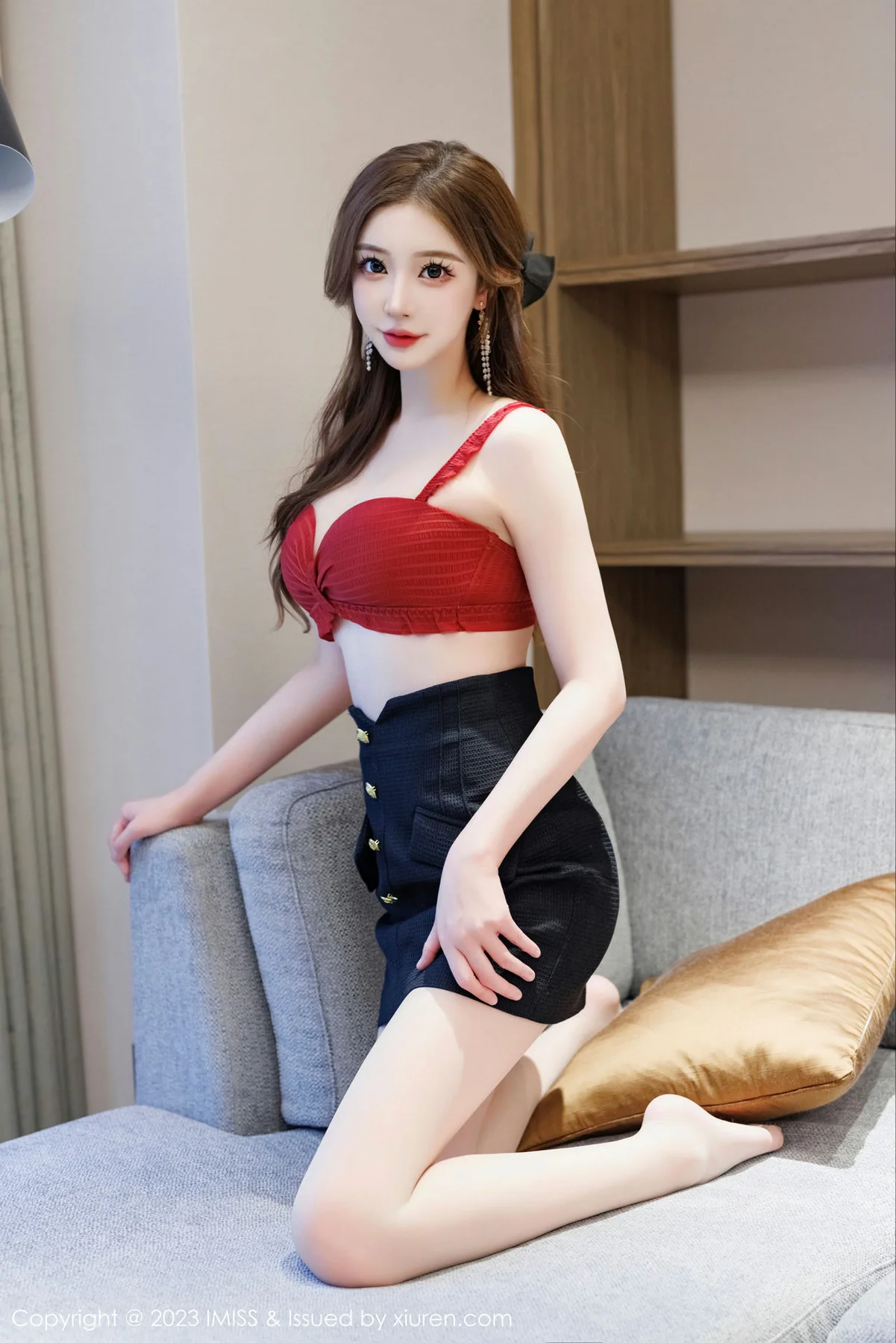 IMiss 爱蜜社 Vol.721 LindaLinda 蓝色制服性感写真 - 9