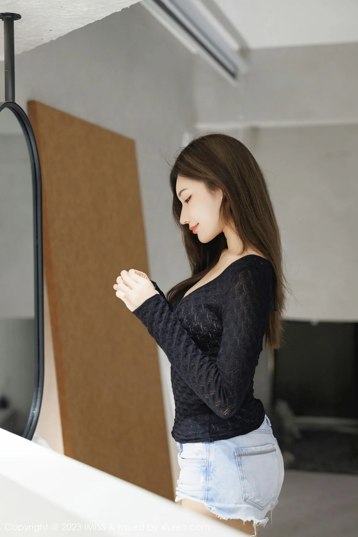 IMiss 爱蜜社 Vol.727 小狐狸Kathryn 白色蕾内衣性感写真3 - 2