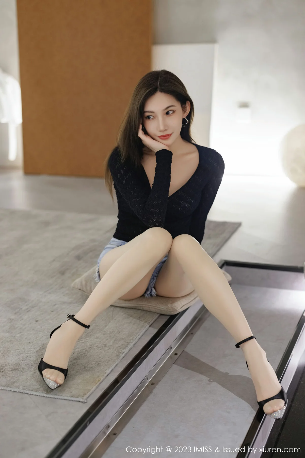 IMiss 爱蜜社 Vol.727 小狐狸Kathryn 白色蕾内衣性感写真3 - 2