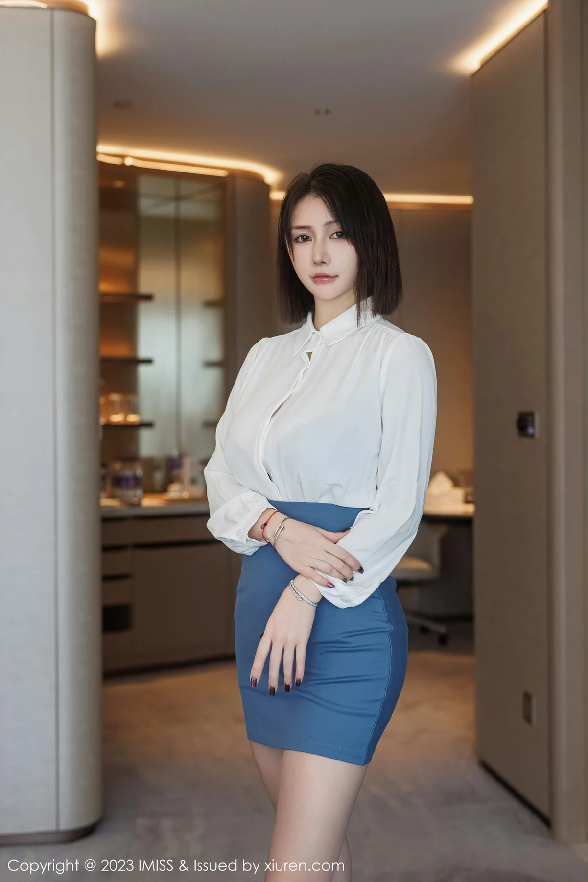 IMiss 爱蜜社 Vol.737 Evon陈赞之 黑色蕾丝内衣最新性感写真22 - 2