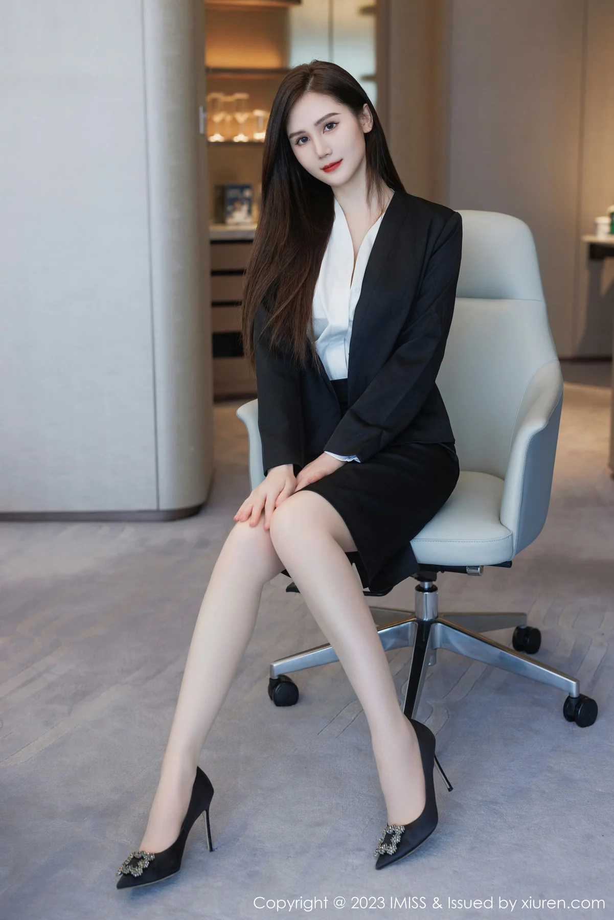 IMiss 爱蜜社 Vol.739 SISY思 黑色Ol性感写真 - 7