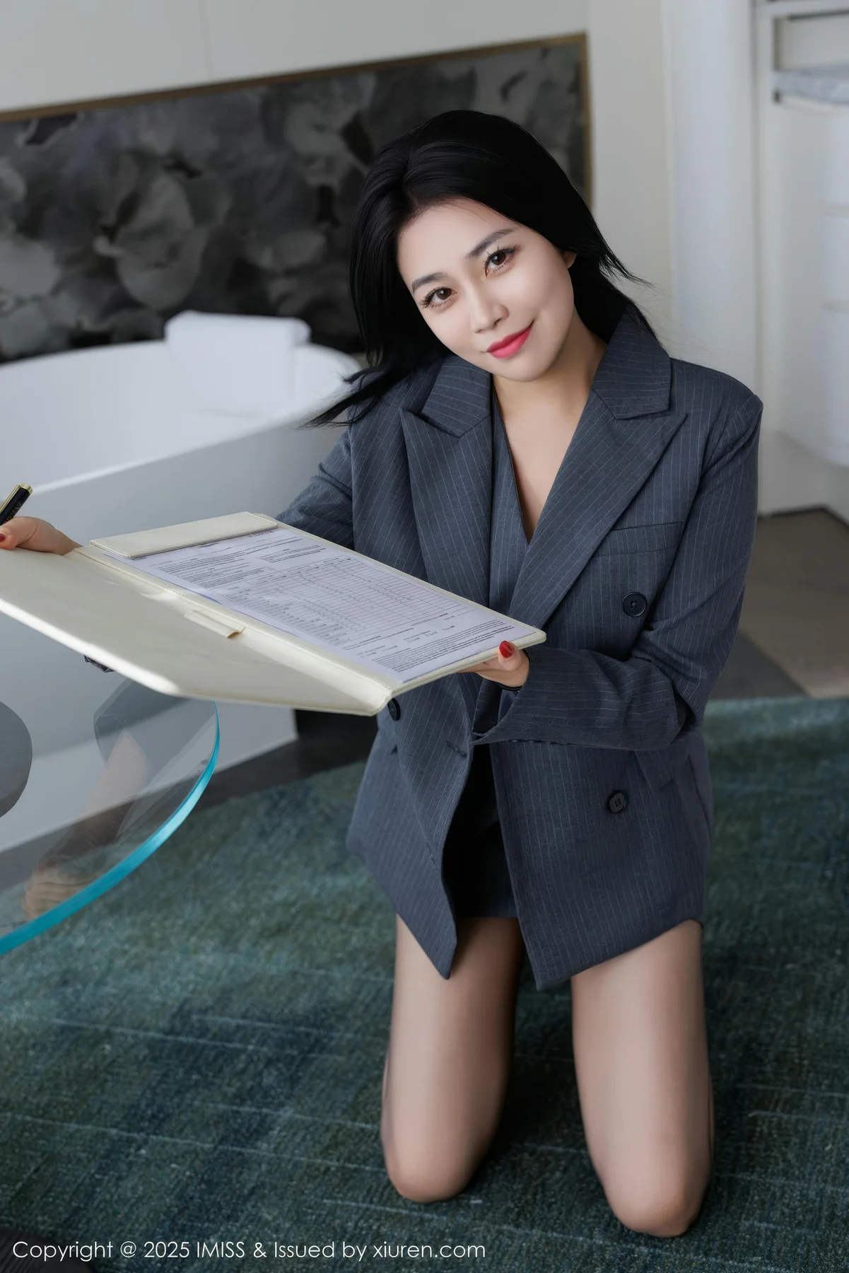 IMiss 爱蜜社 Vol.787 许诺Sabrina 黑丝美腿玉足 - 9