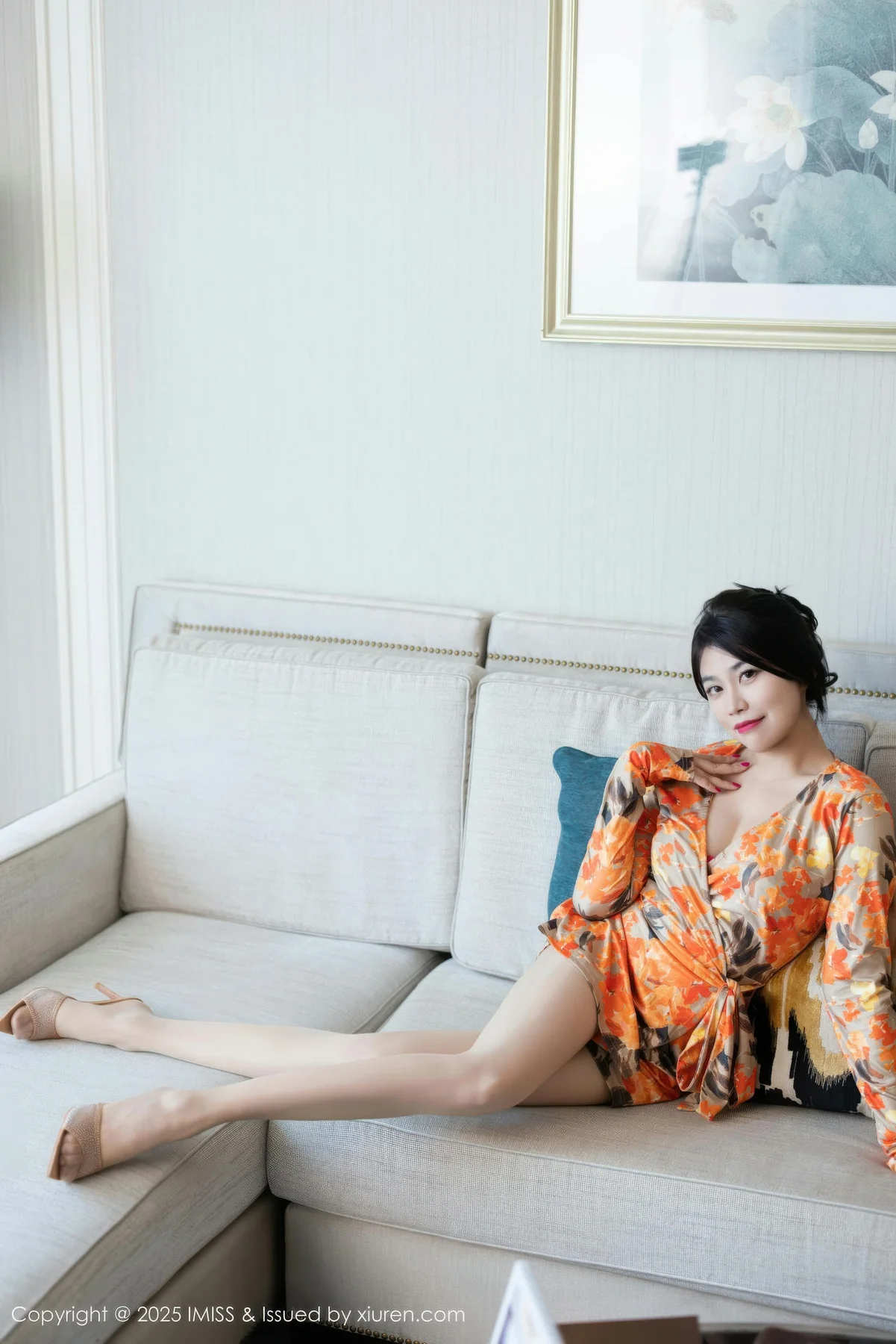 IMiss 爱蜜社 Vol.796 许诺Sabrina 连衣短裙肉色丝袜 - 9