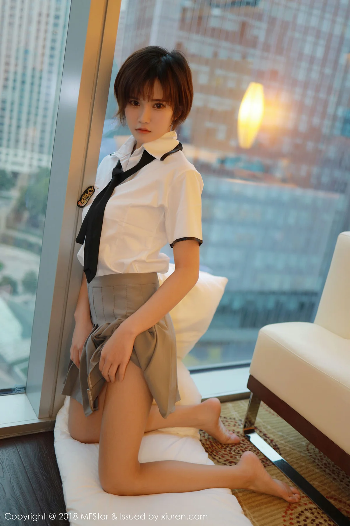 MFStar 模范学院 Vol.172 小资2002 短发美女学生妹制服 - 2