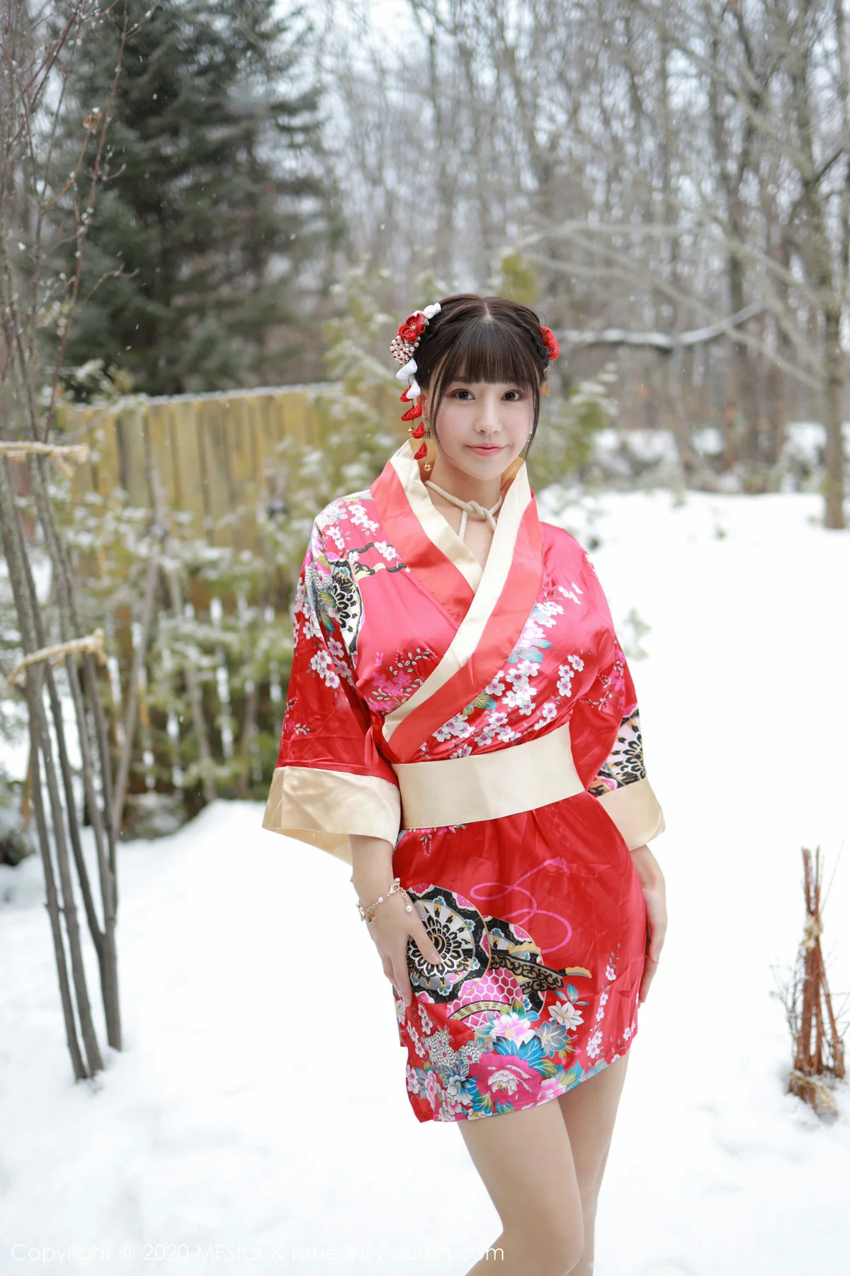 MFStar 模范学院 Vol.249 和服捆绑室外温泉湿身 朱可儿Flo... - 2