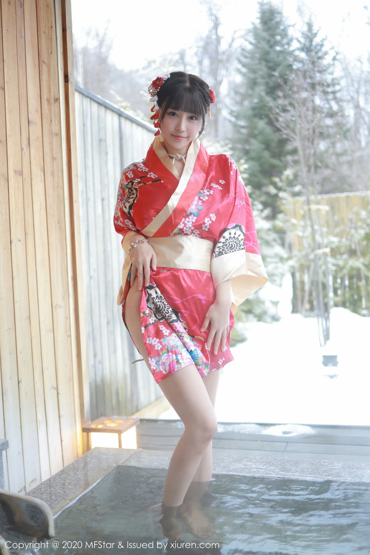 MFStar 模范学院 Vol.249 和服捆绑室外温泉湿身 朱可儿Flo... - 4