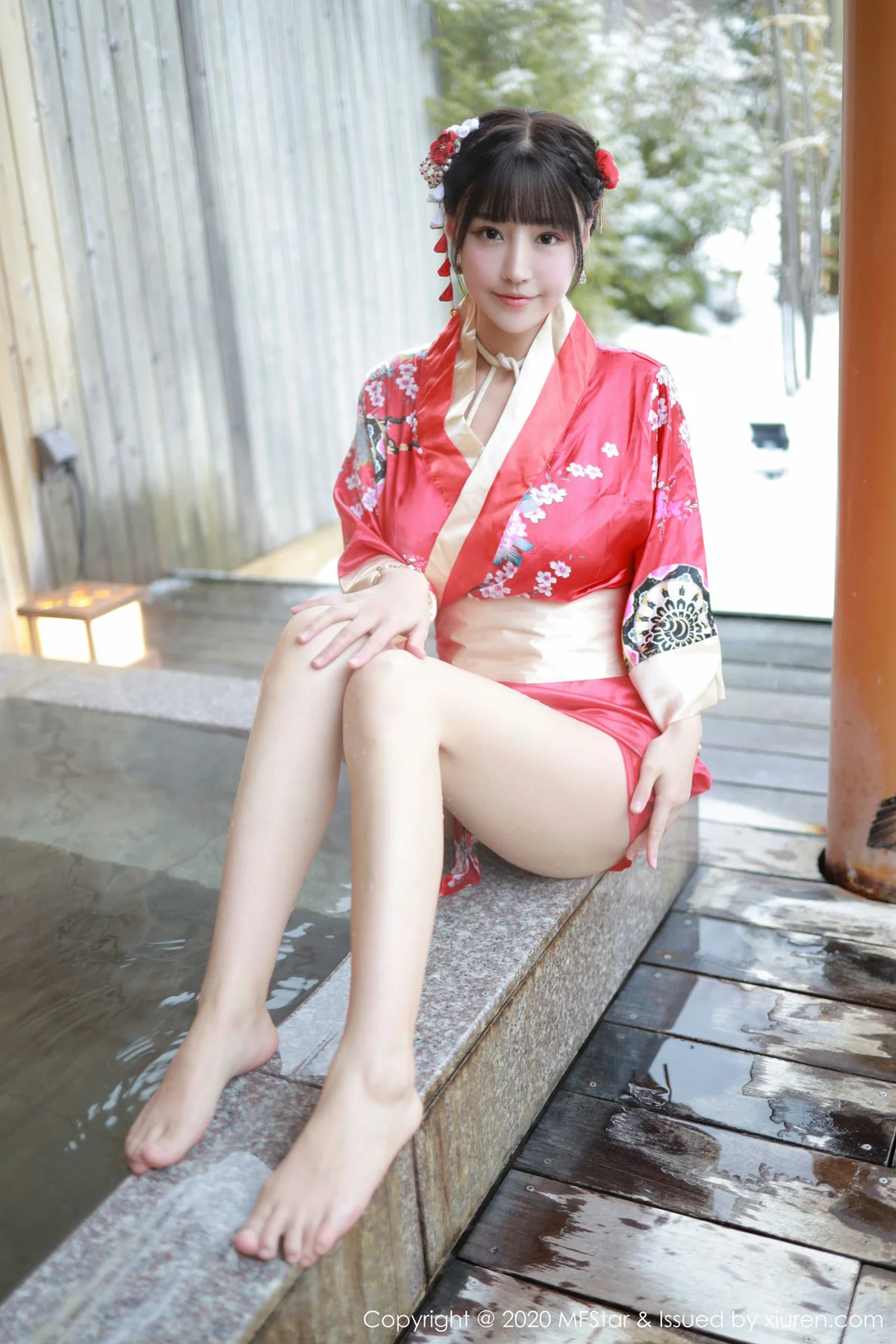 MFStar 模范学院 Vol.249 和服捆绑室外温泉湿身 朱可儿Flo... - 7